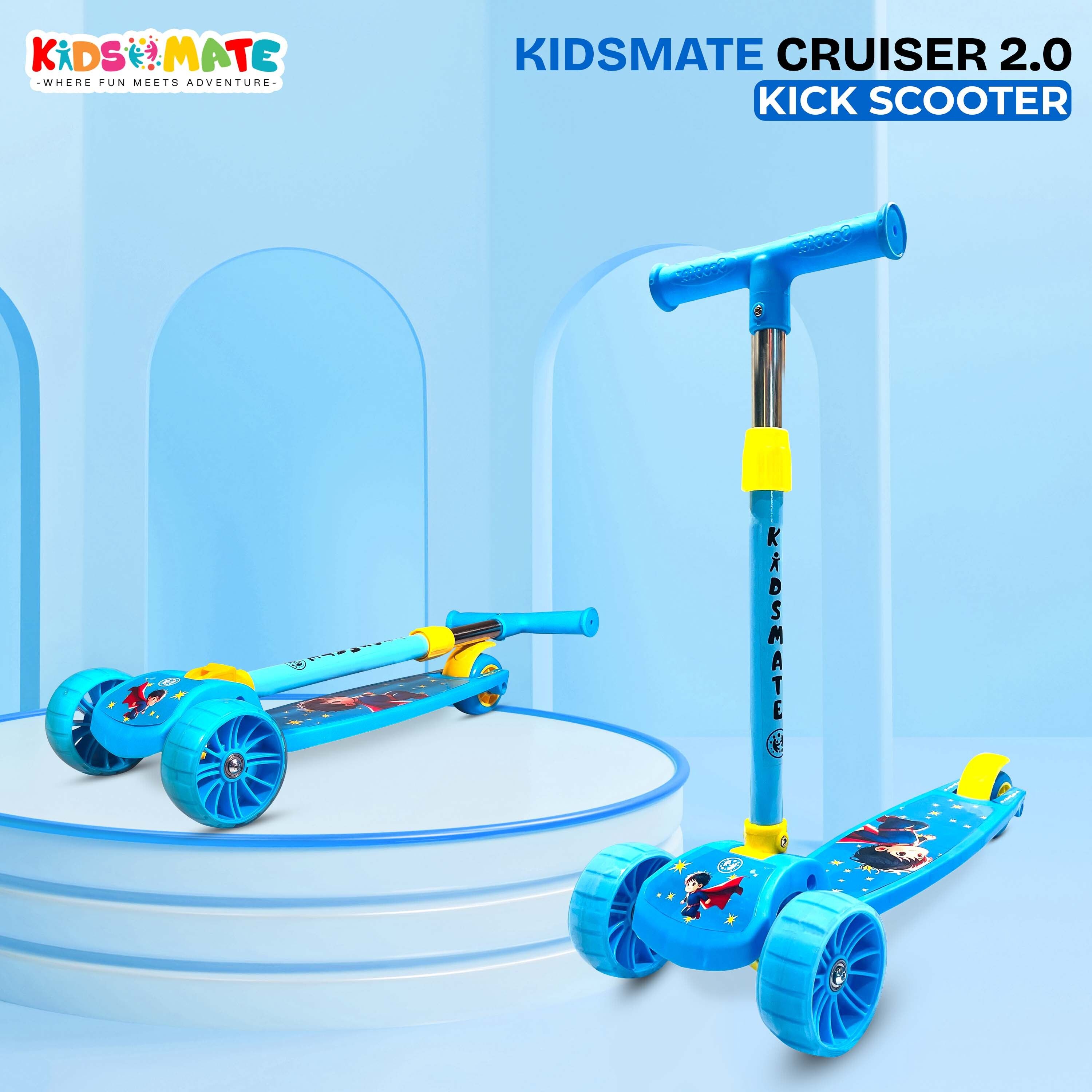 Cruiser 2.0 Foldable 3-Wheel Kick Scooter for Kids | 5-Level Adjustable Height Kids Scooter