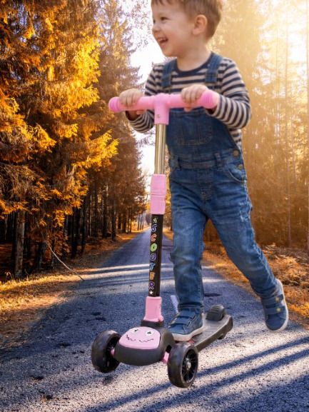 Cute Monster S01 Kick Scooter for kids 3+ with Light Wheel. Kids Scooter-image-19