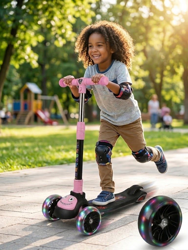 funrydetoys Cute Monster S019 Kick Scooter for kids 3+ with Light Wheel. Kids Scooter-picture-17