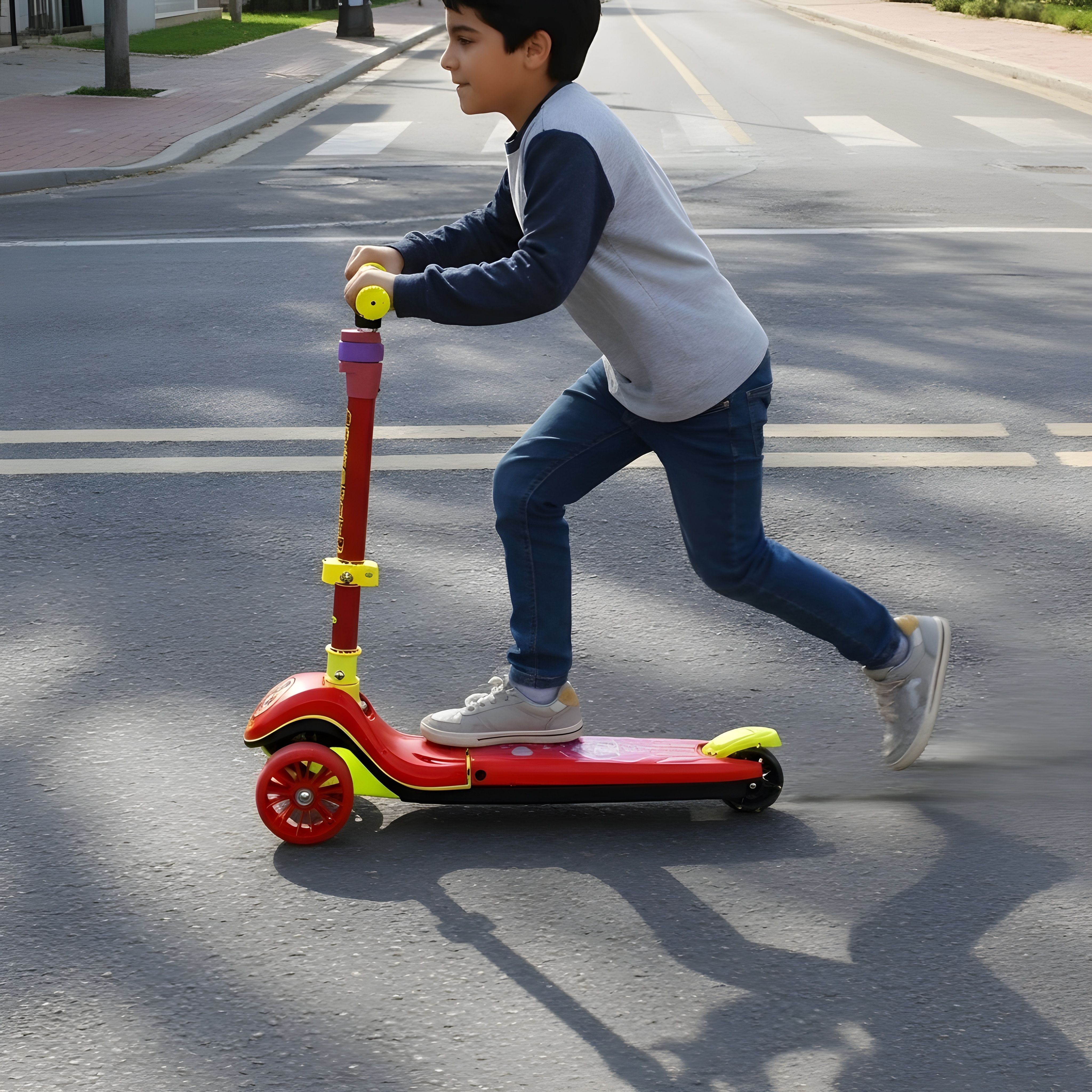Kick Scooter for Boys & Girls, Foldable & Adjustable Height Upto 70Kgs. (RED) Kids Scooter-image-34