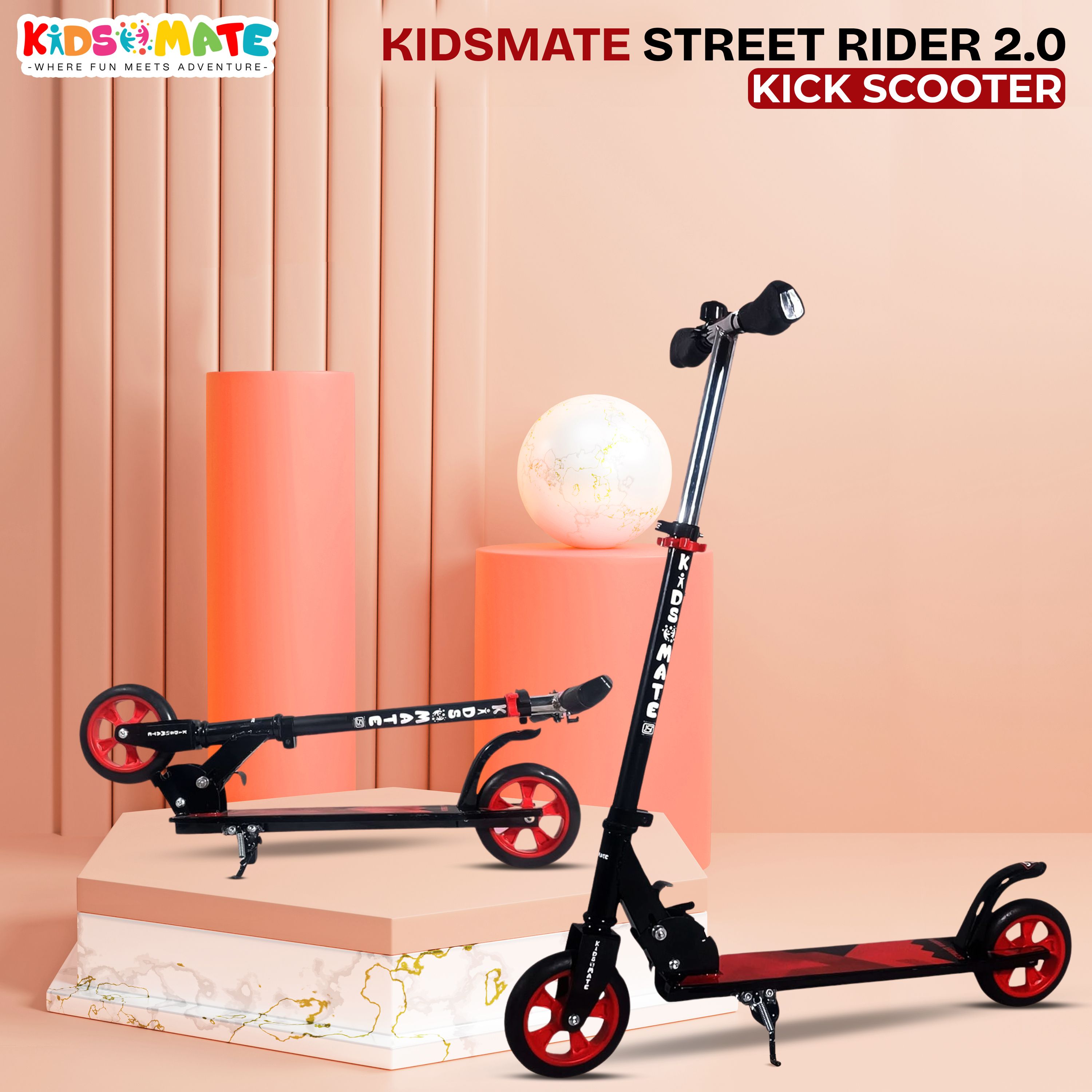 Street Rider 2.0 Foldable Kick Scooter for Kids | 2 Wheel with Adjustable Height Kids Scooter