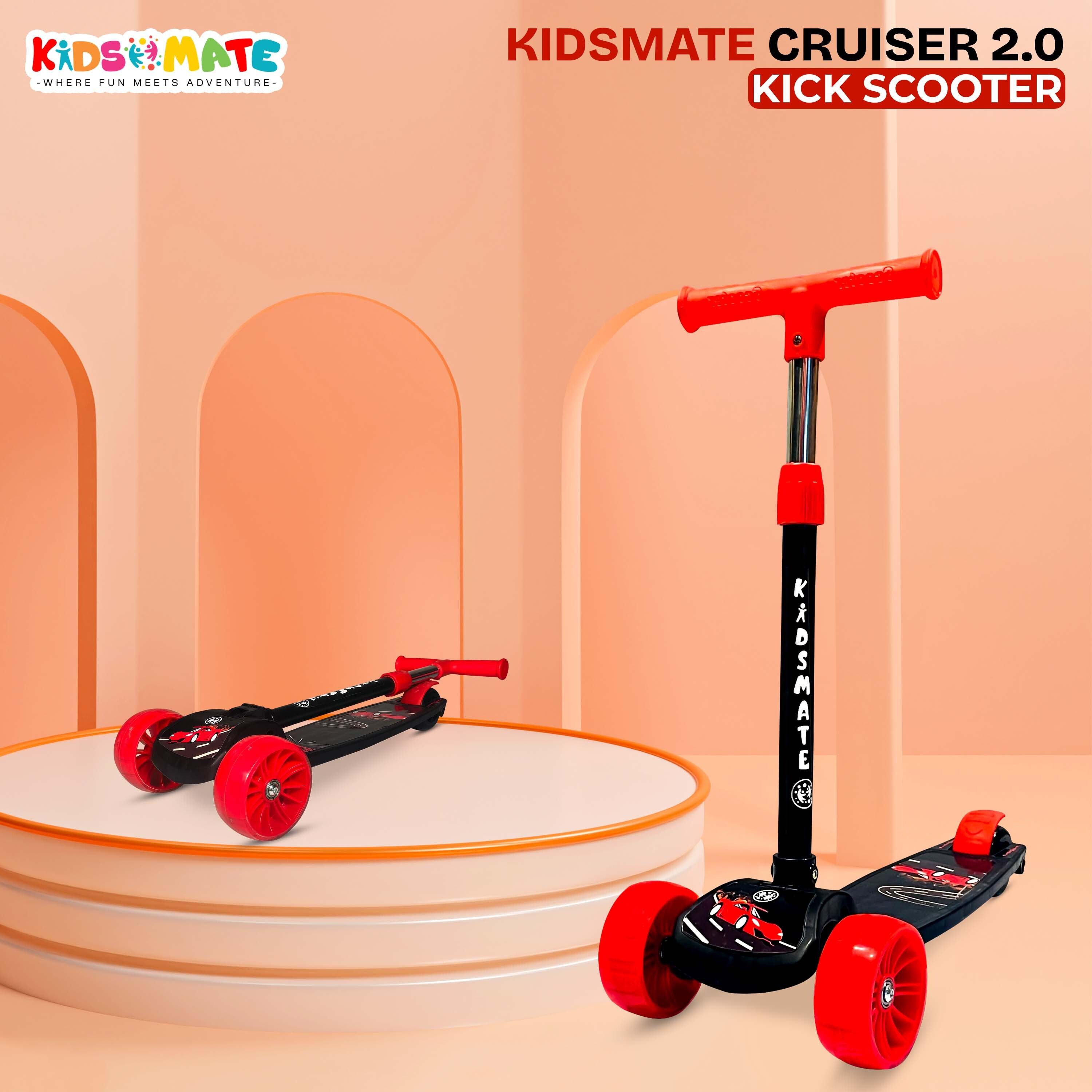 Cruiser 2.0 Foldable 3-Wheel Kick Scooter for Kids | 5-Level Adjustable Height Kids Scooter-image-20