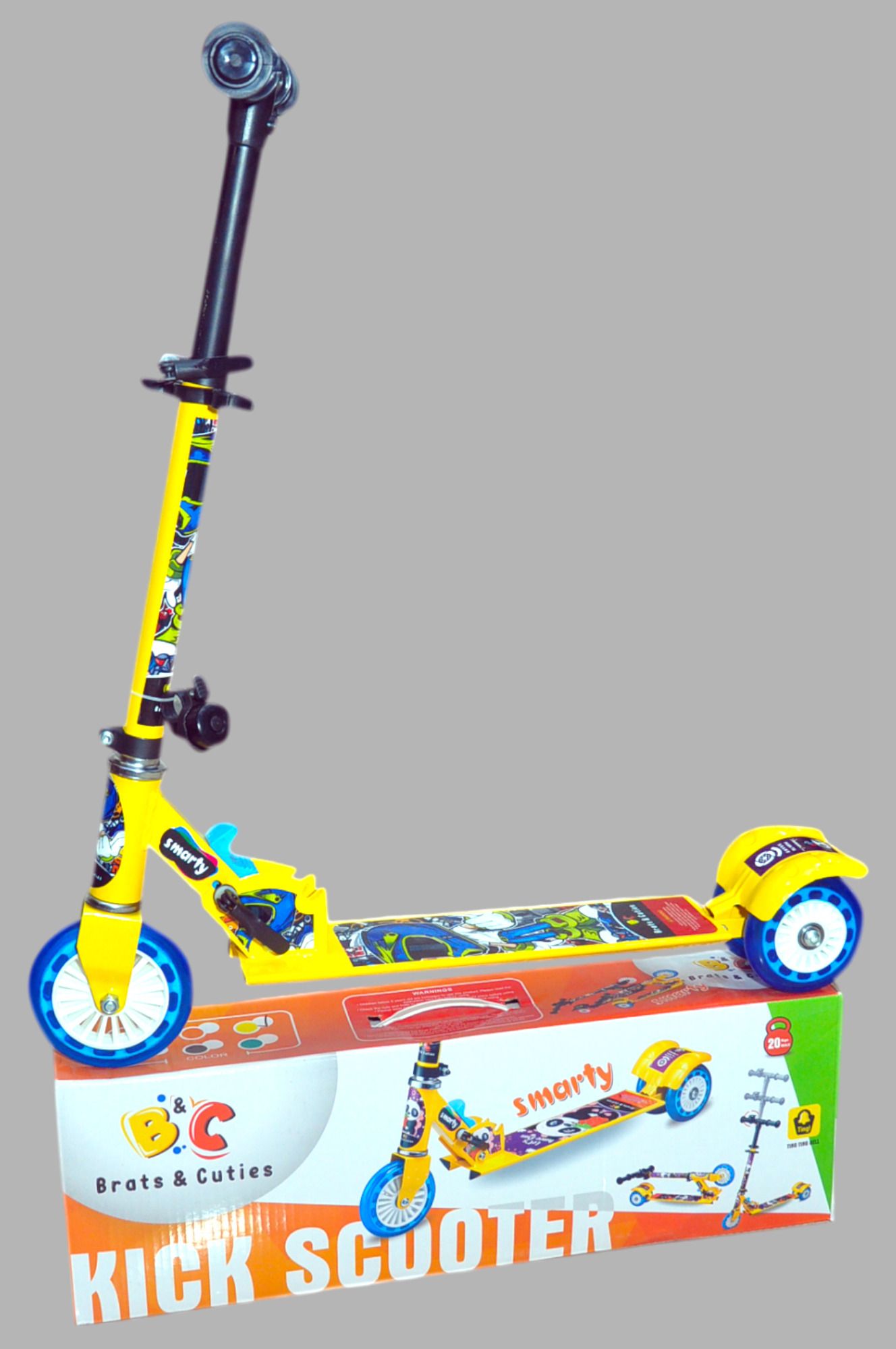 house of common handle hoverboard for kids 2-7 yrs with brakes, adjustable handle ,berring wheel HoverBoard Scooter-picture-18