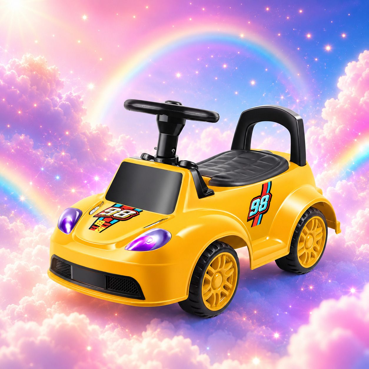 Ride On Toy Car for 1-5 Years Kids | Push Car with Steering Wheel & Racer Design Kids Scooter-image-7
