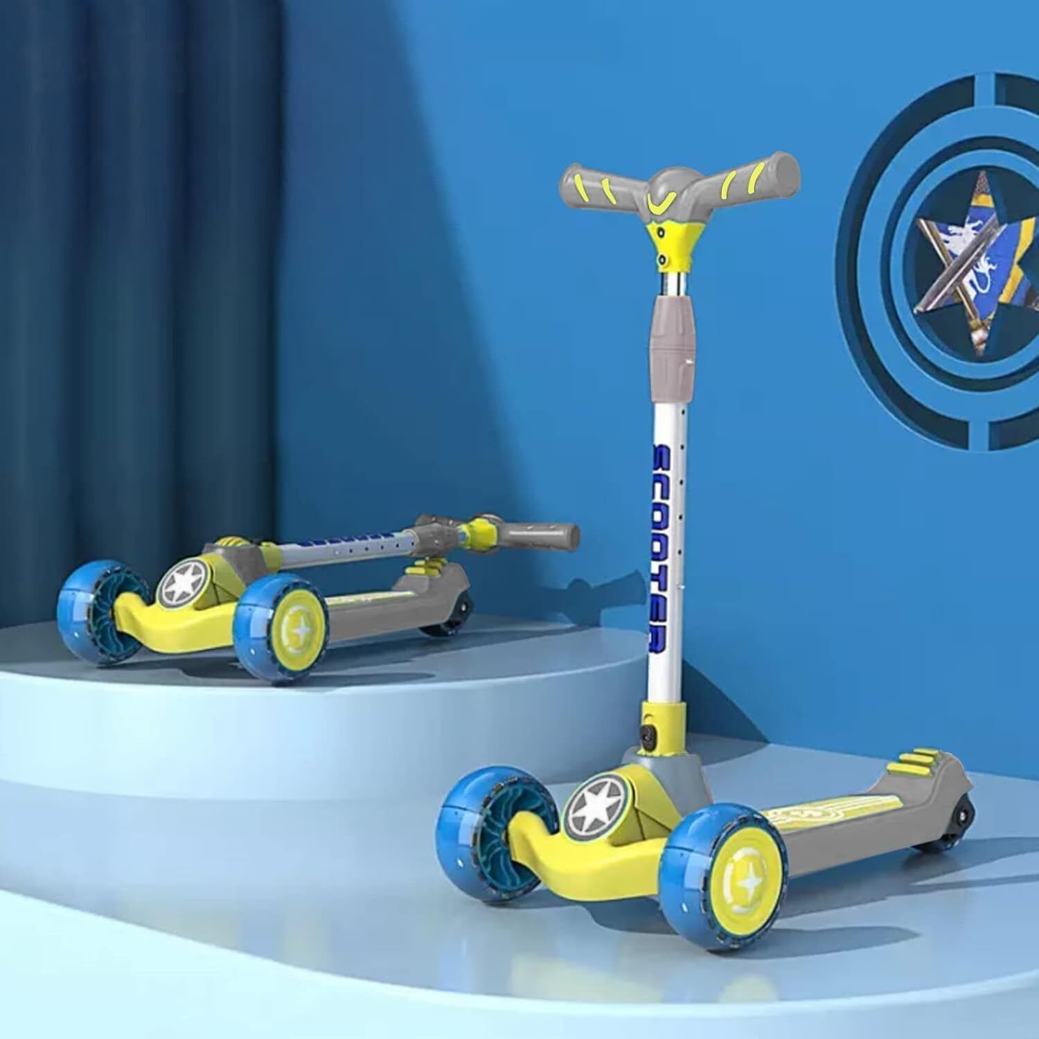 Glider Toddler for Ages 3-12 Years, Boy Girl with Adjustable Height Kids Scooter-image-44