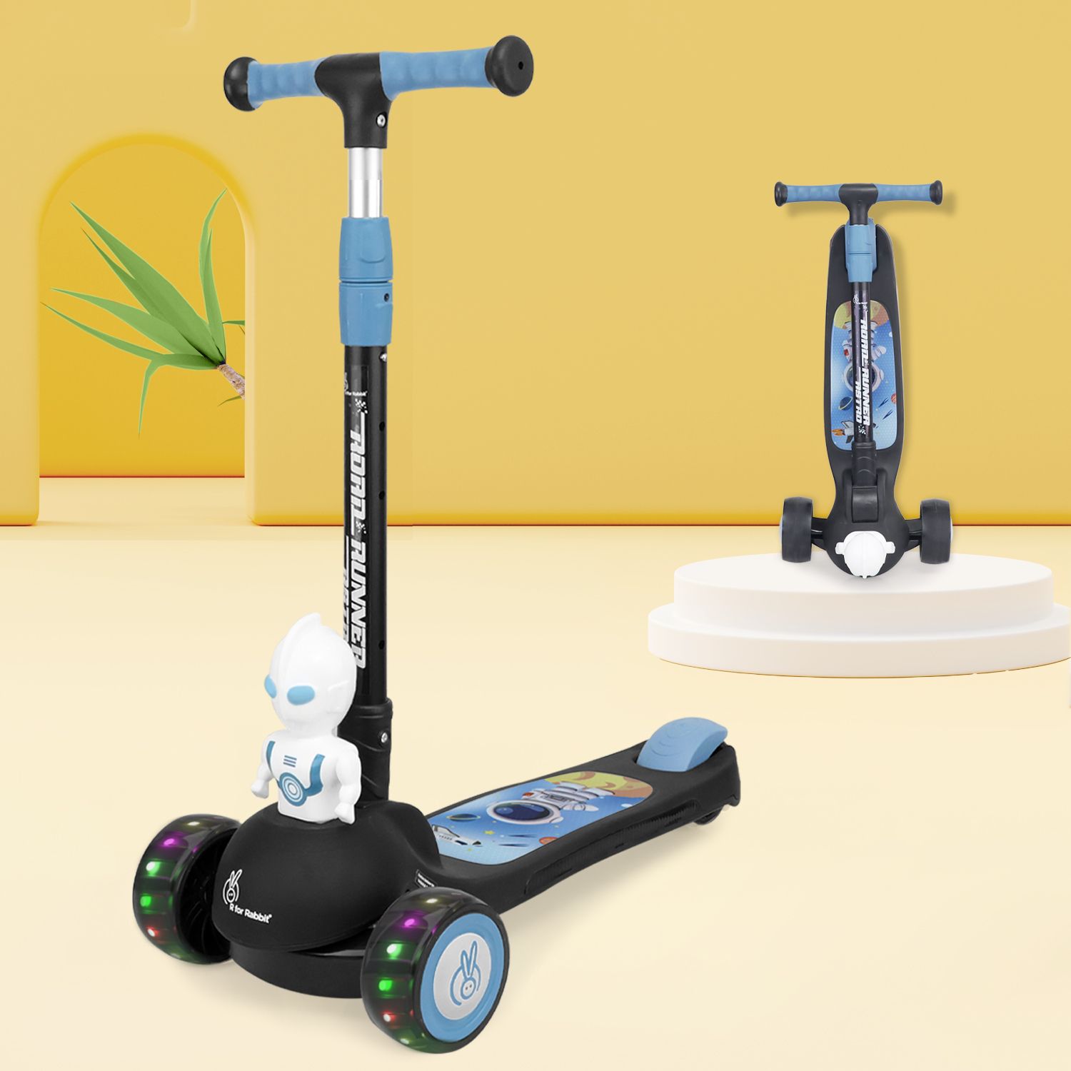 r for rabbit Road Runner Astro Kick Scooter | 3 Level Adjustable Height & PU LED Wheels Kids Scooter-picture-19