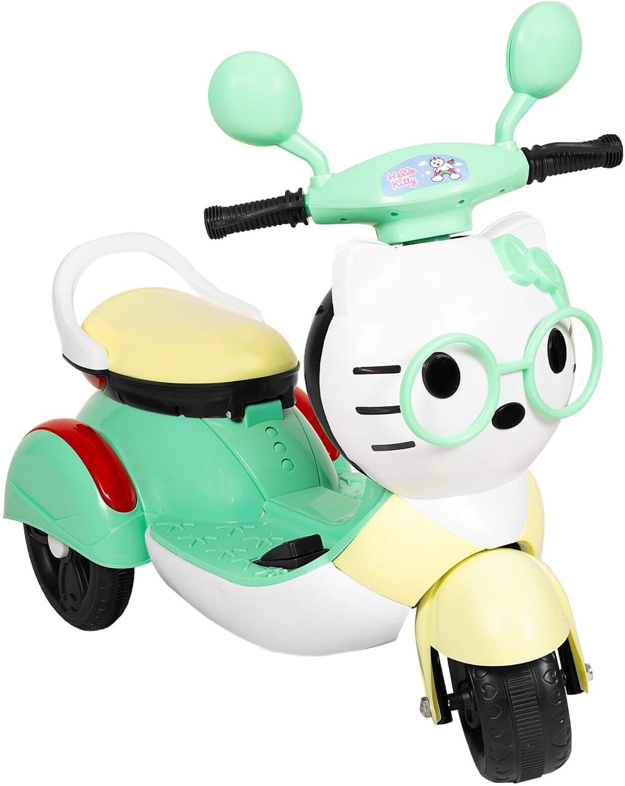 3 Wheel Hello Kitty Battery Operated Rechargeable Ride On Scooter Green Yellow HoverBoard Scooter-image-44