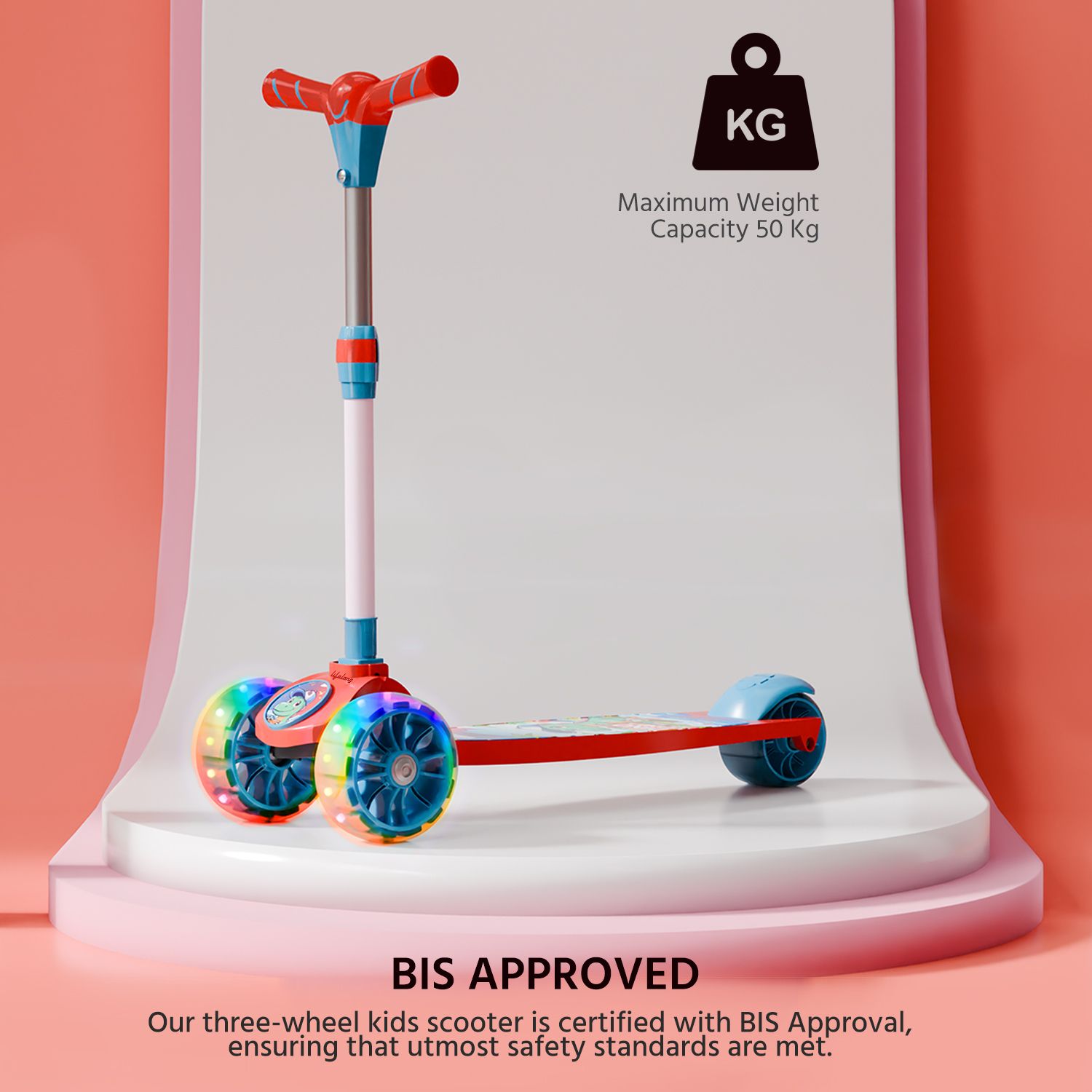 Kick Scooter with Adjustable Height | Foldable with PVC Wheel Kids Scooter