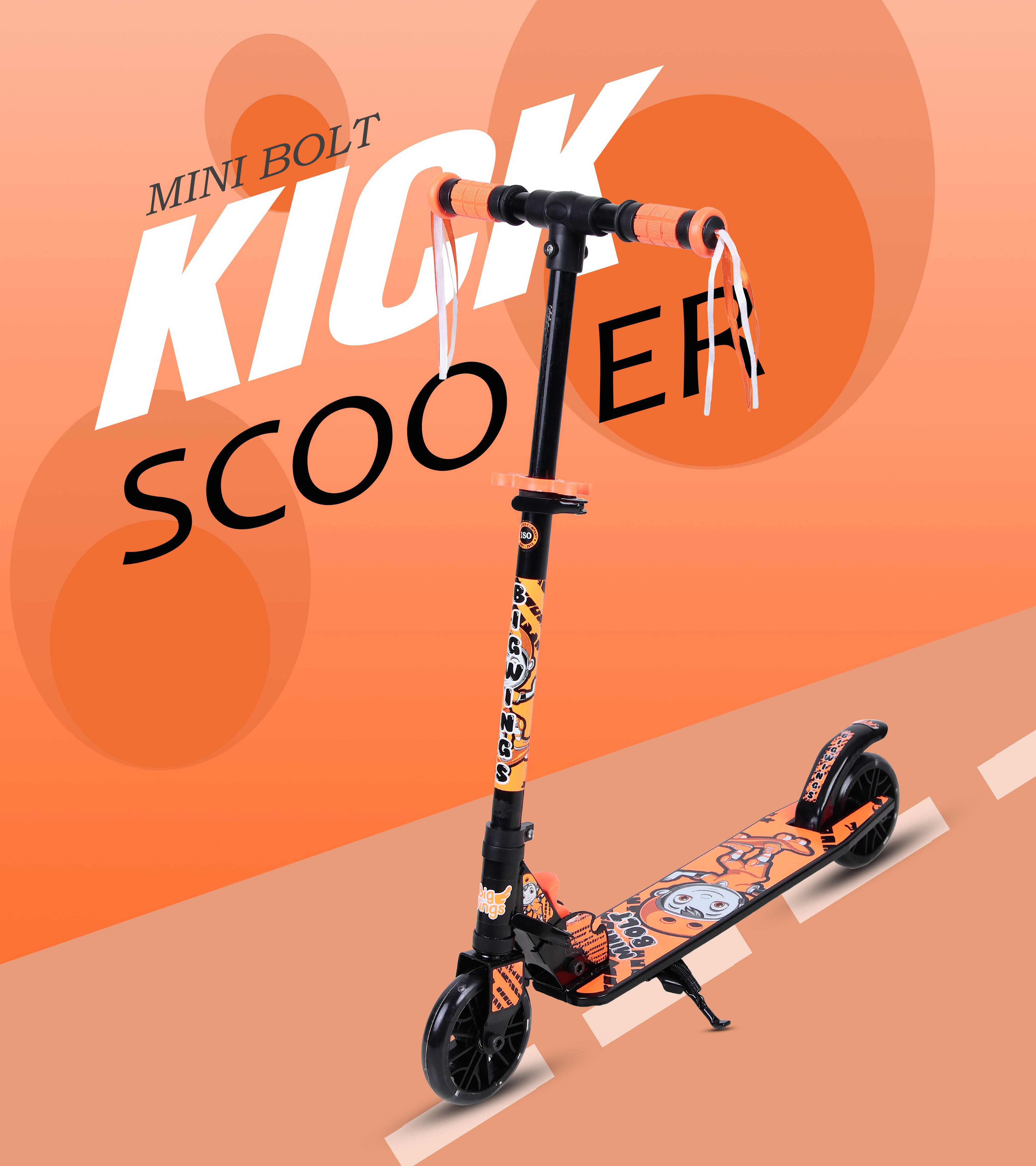 Mini Bolt Foldable Kick Scooter for Age 3+| Adjustable Height | LED Light Wheels Kids Scooter-image-14