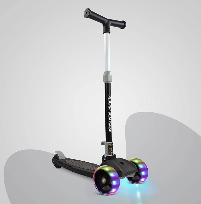Led Wheel Scooter Kick Scooter For Toodlers,Adjustable Height & Foldable Kids Scooter