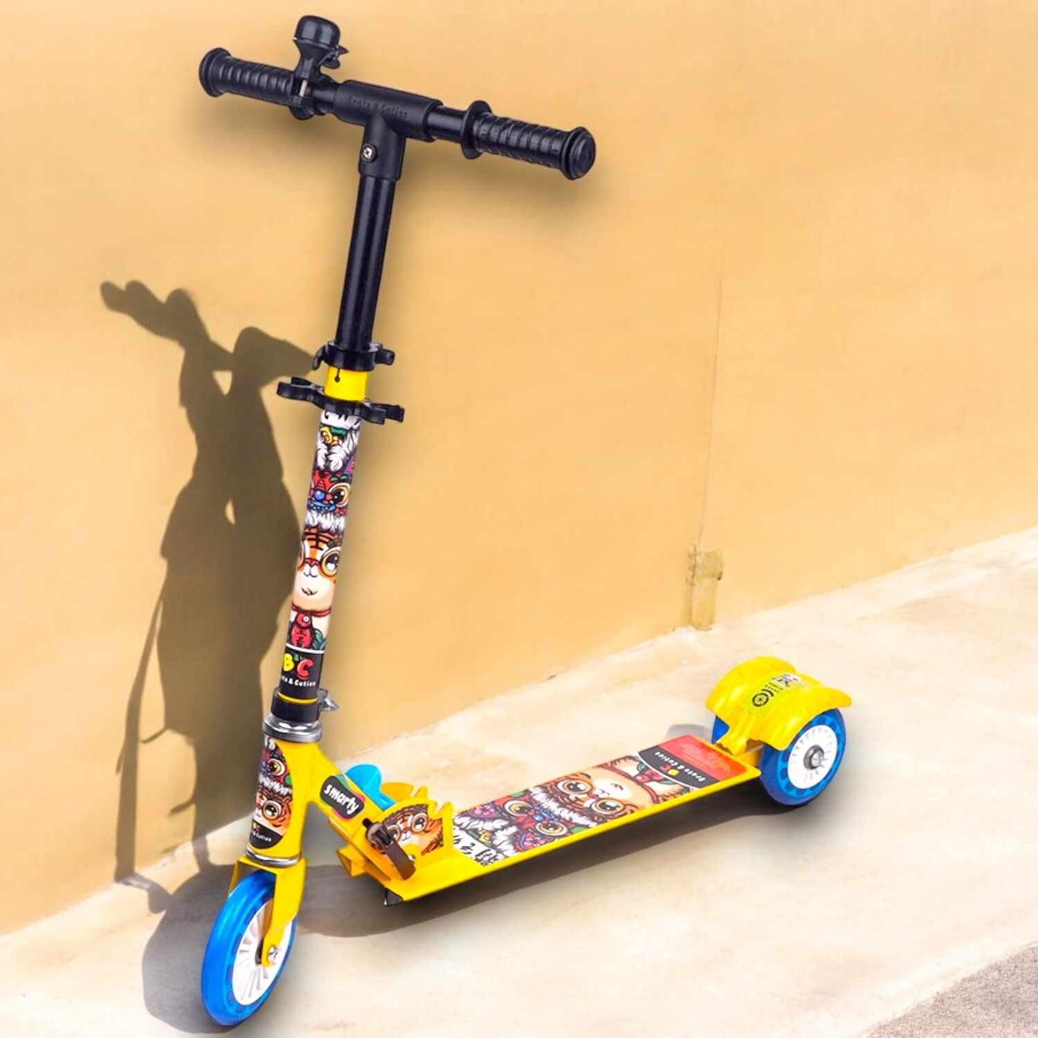 speedfox baby foldable kick scooter for girls and boys smarty (yellow) max -40kgs Adult Scooter-picture-20