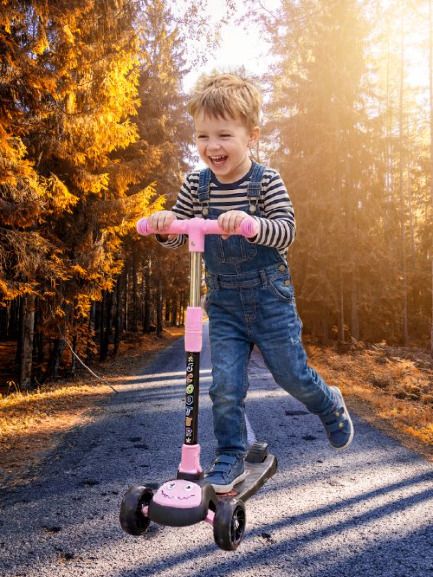 Cute Monster S02 Kick Scooter for kids 3+ with Light Wheel. Kids Scooter-image-7