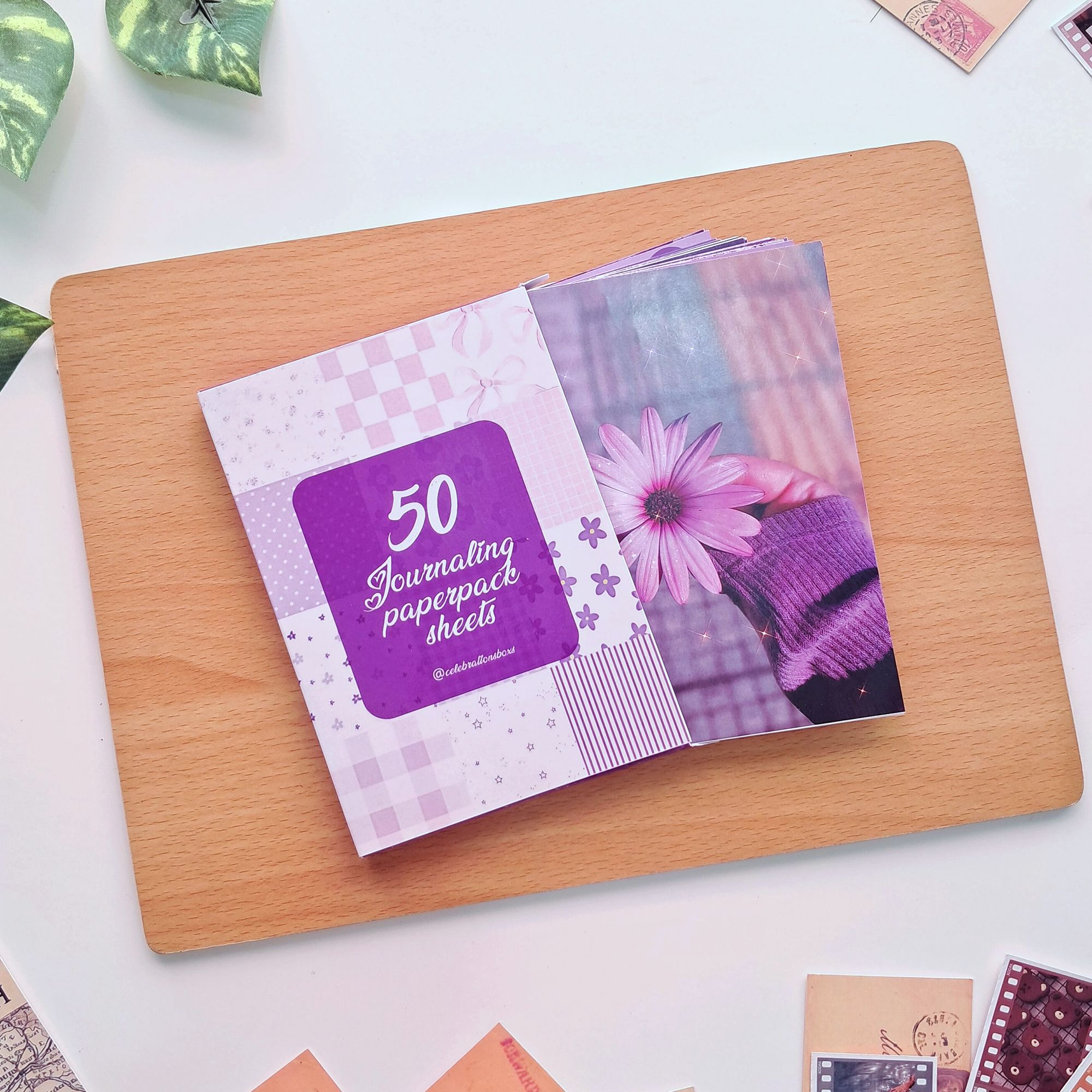 kaagzy Purple Aesthetic Theme, Scrapbook Kit-picture-0