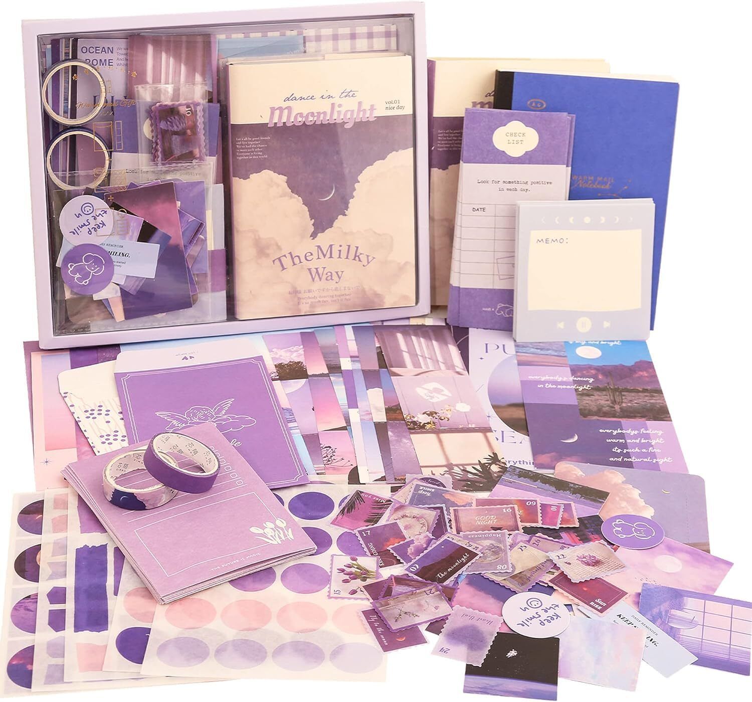 vervita 346pcs Journal Supplies Kit Vintage Scrapbook Stickers Pack for Art Journaling Theme, Scrapbook Kit-picture-30
