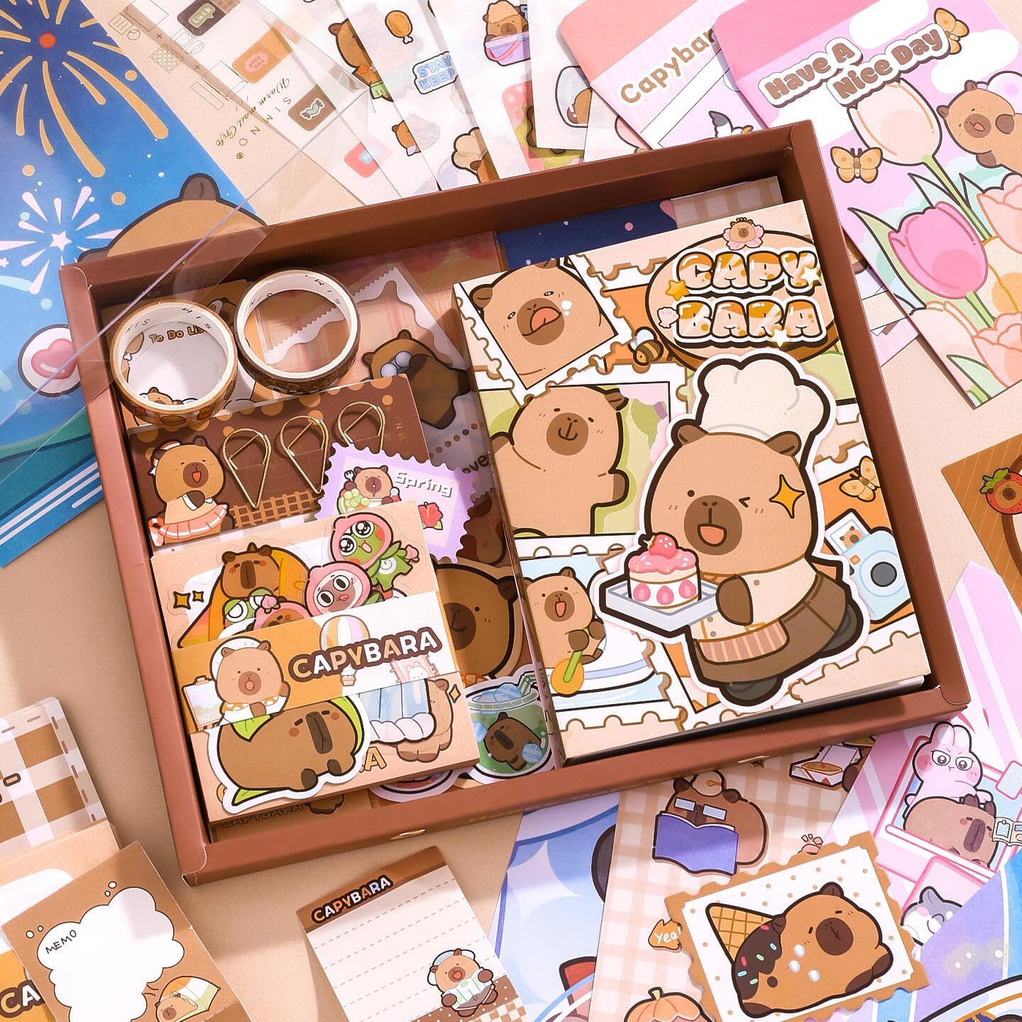 zumie Scrapbook Kit, 346 Pcs DIY Journaling Set with A6 Grid Notebook Scrapbook Papers Theme, Scrapbook Kit-picture-25