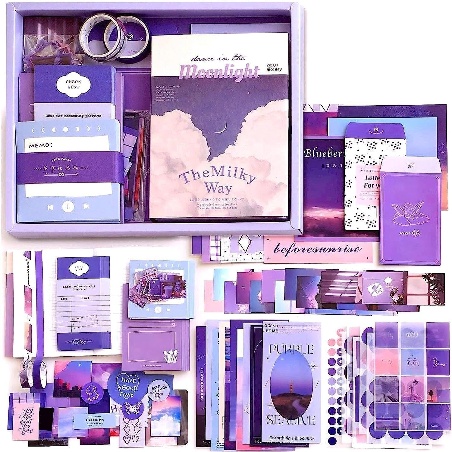 Purple Scrapbook Kit Theme, Scrapbook Kit