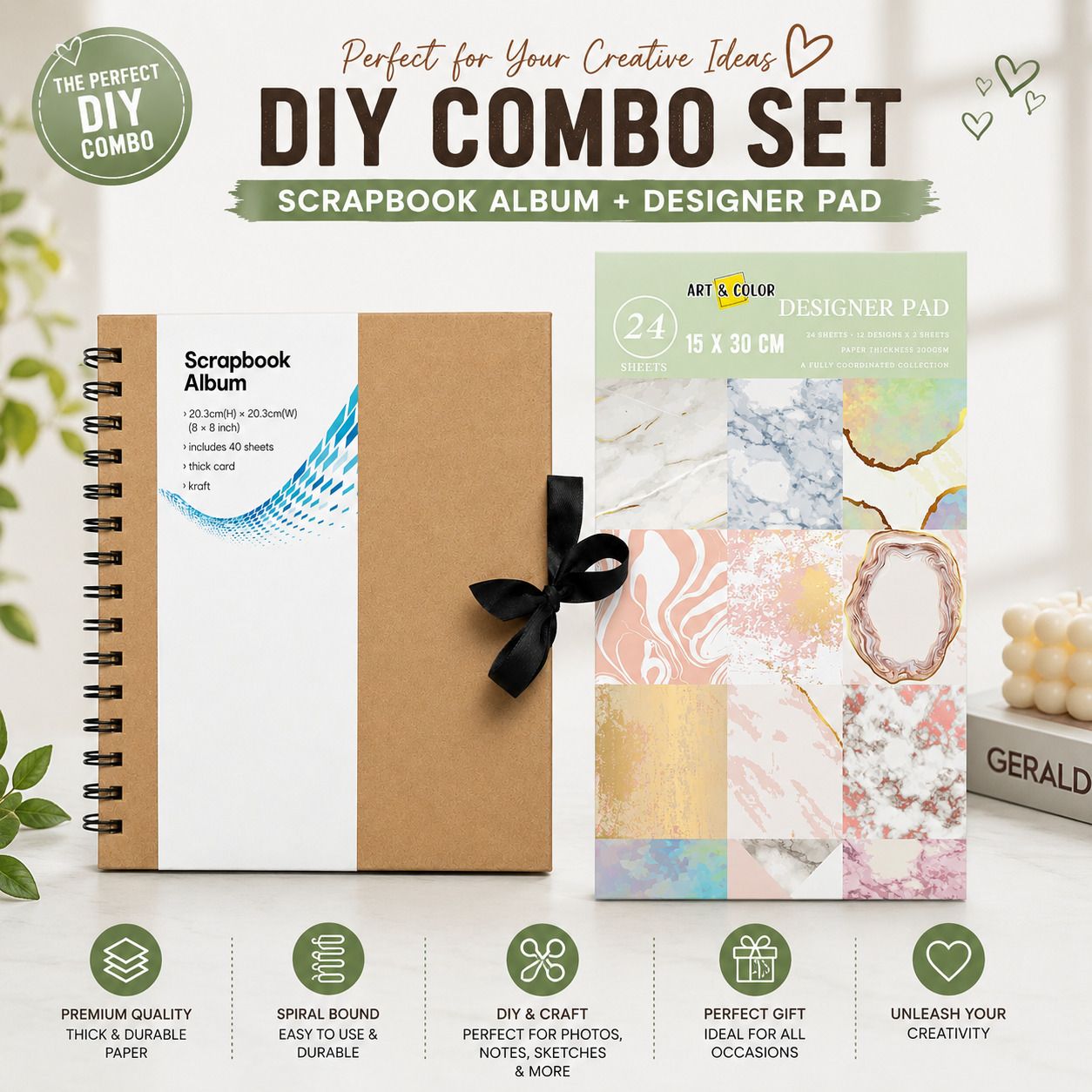 Scrapbook Album + Designer Pad Combo Theme, Scrapbook Kit-image-33
