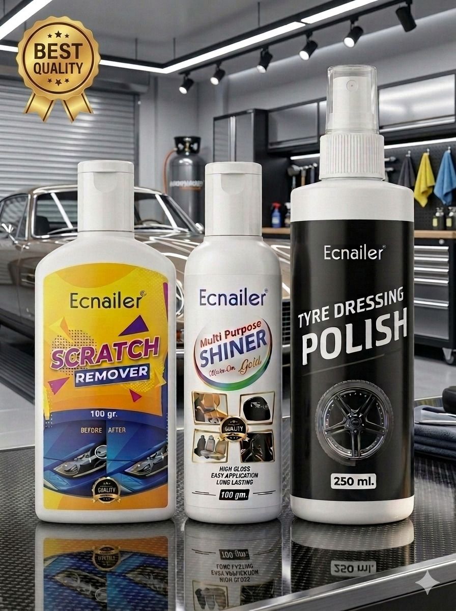 ecnailer Scratch remover, Polish Wax & Tyre Dressing Polish Combo-picture-47