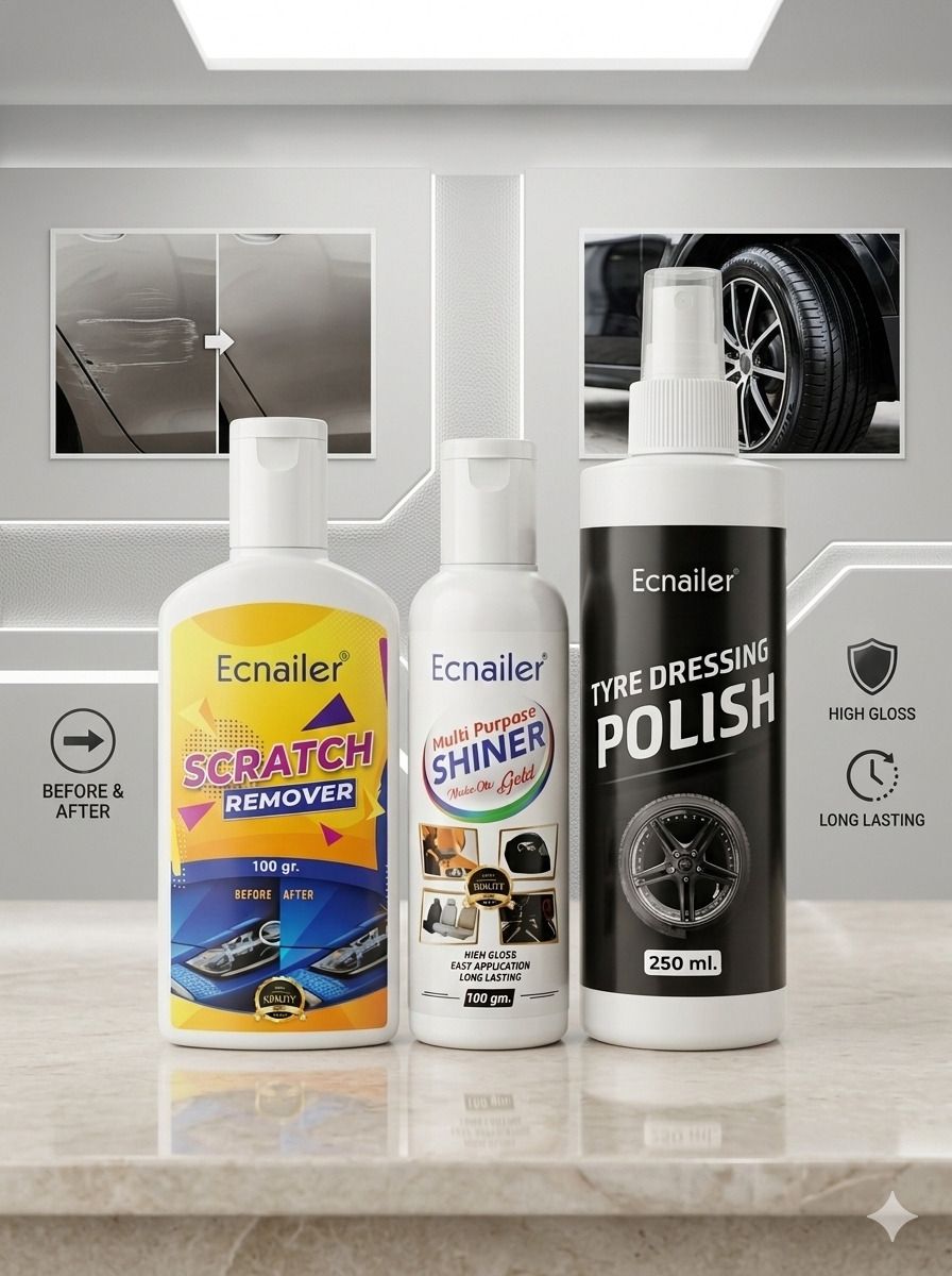 ecnailer Scratch remover, Polish Wax & Tyre Dressing Polish Combo-picture-45