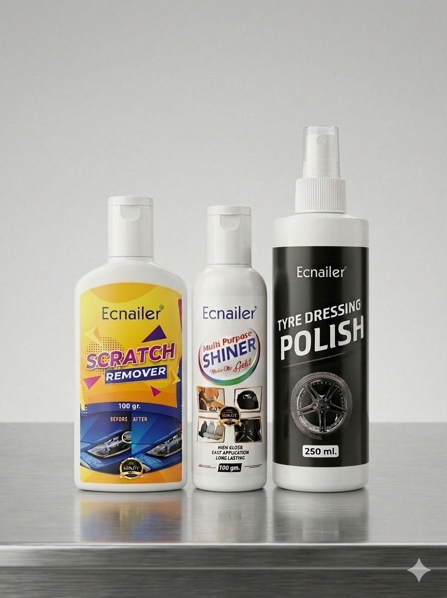 ecnailer Scratch remover, Polish Wax & Tyre Dressing Polish Combo-picture-28