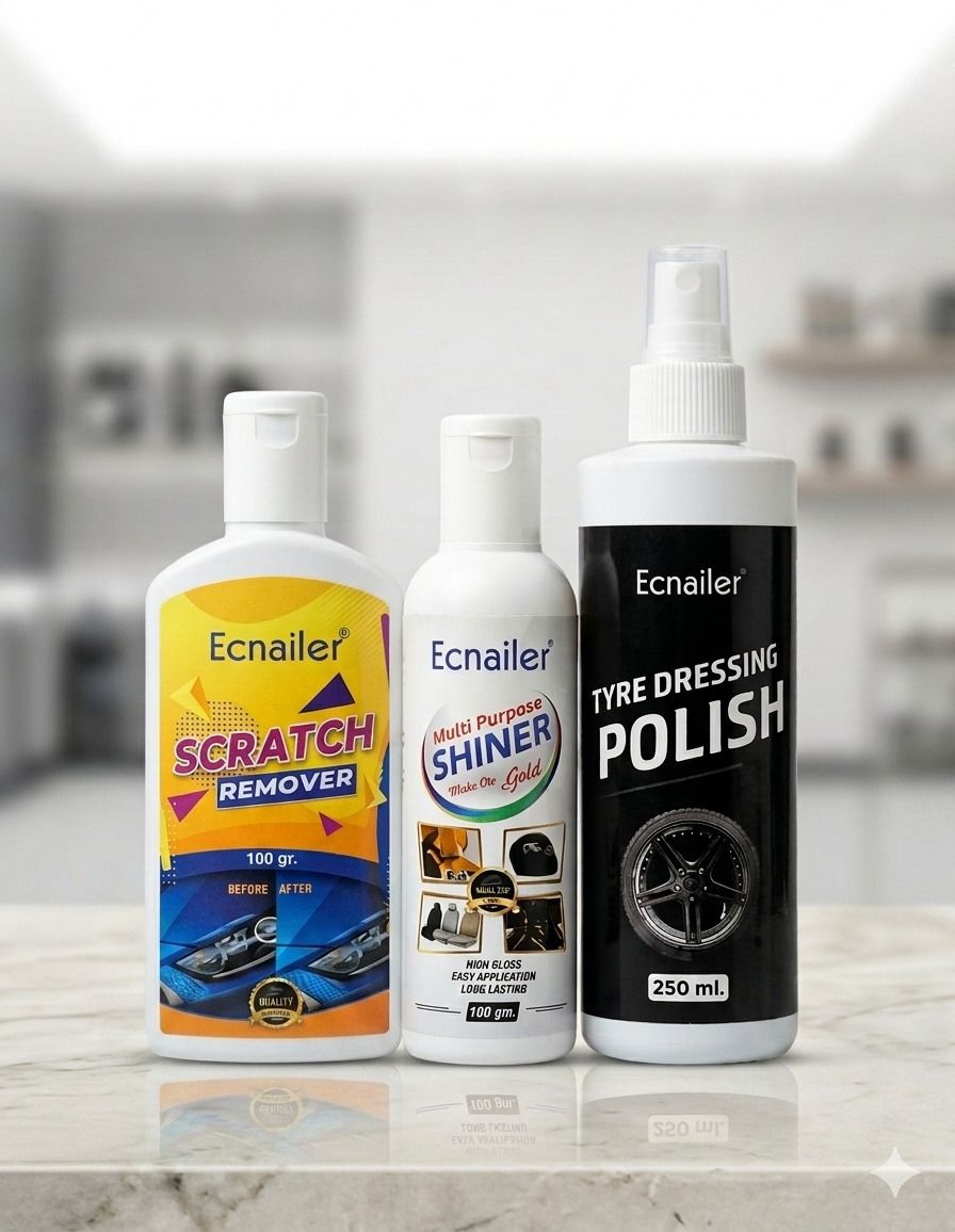 ecnailer Scratch remover, Polish Wax & Tyre Dressing Polish Combo-picture-11