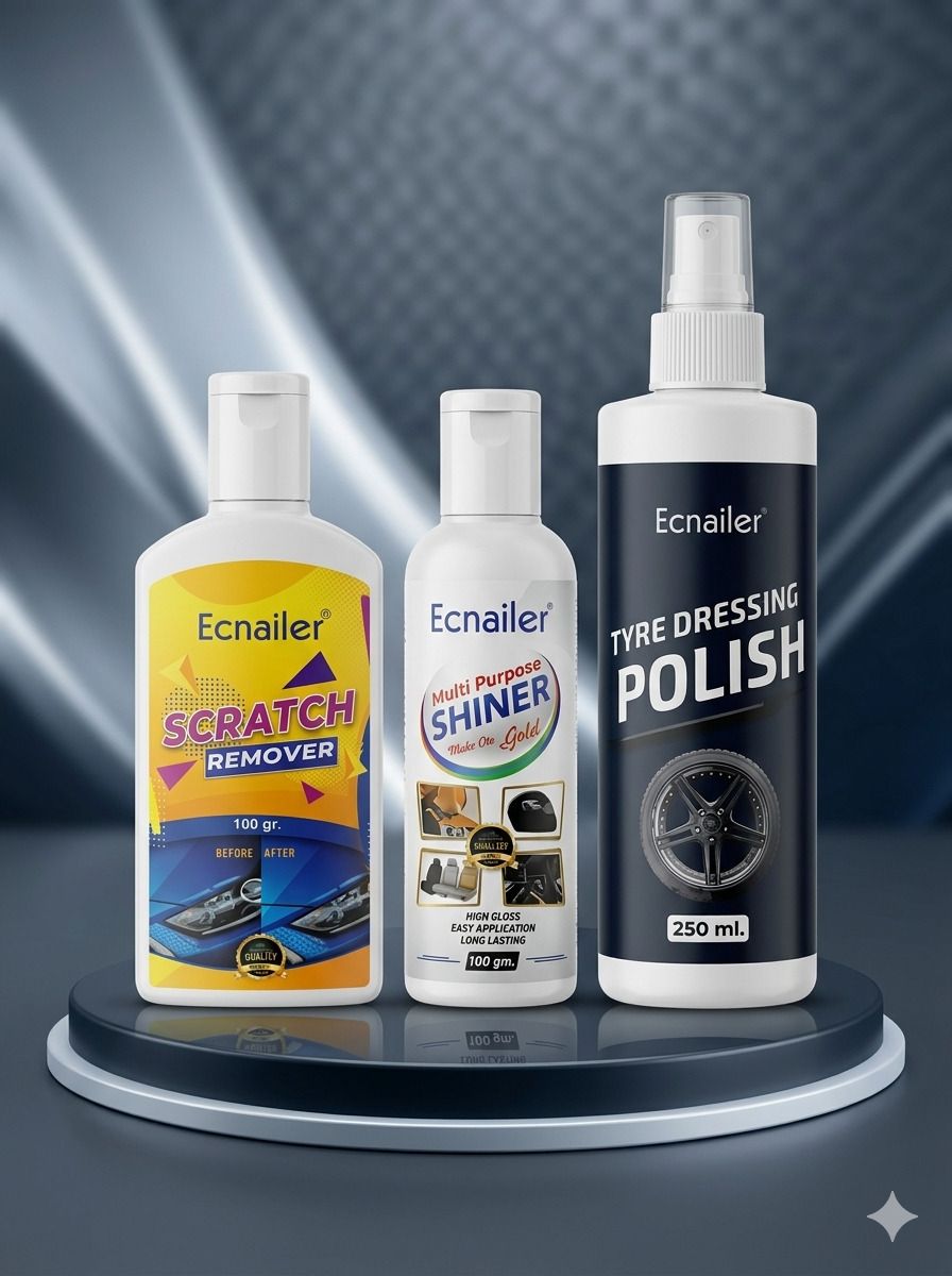 ecnailer Scratch remover, Polish Wax & Tyre Dressing Polish Combo-picture-33