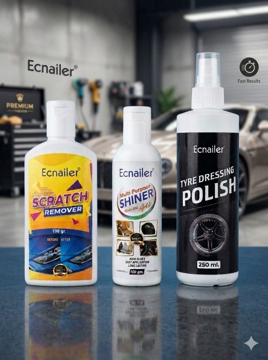 ecnailer Scratch remover, Polish Wax & Tyre Dressing Polish Combo-picture-38