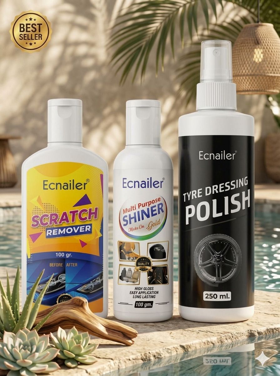 ecnailer Scratch remover, Polish Wax & Tyre Dressing Polish Combo-picture-22