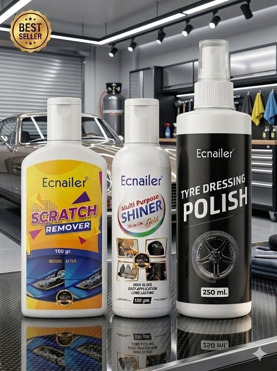 ecnailer Scratch remover, Polish Wax & Tyre Dressing Polish Combo-picture-21