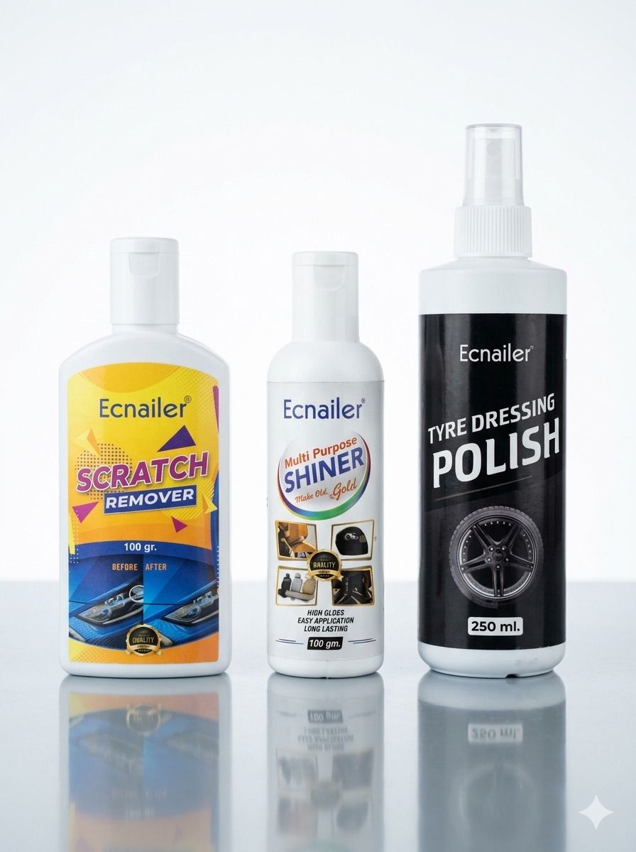 ecnailer Scratch remover, Polish Wax & Tyre Dressing Polish Combo-picture-12