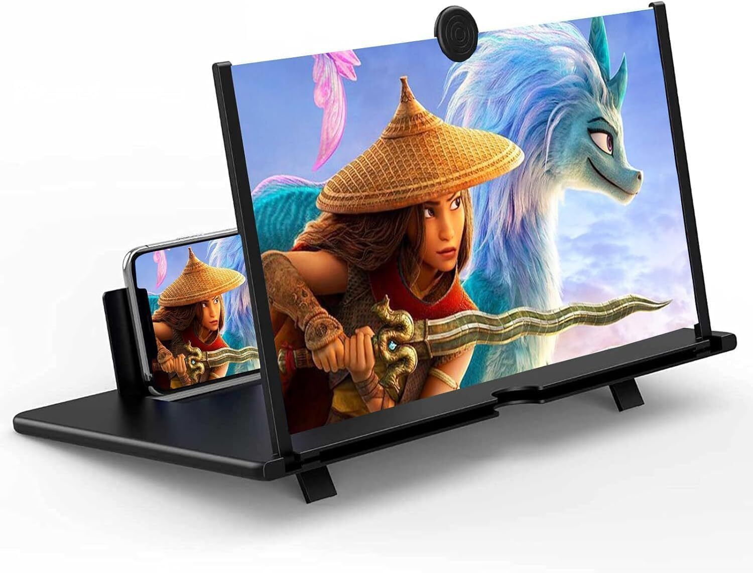 SHREZIINA 12 inch 3D HD Mobile Screen Magnifier for All Smartphones Foldable Phone Screen Amplif C Screen Expander Phone