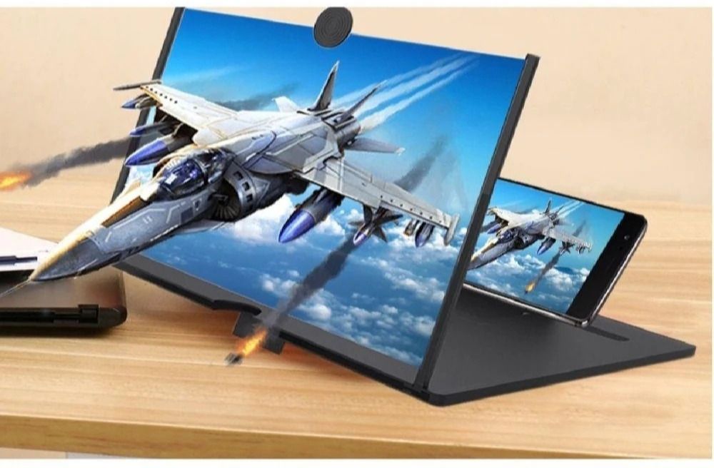 KEDARI 12 inch 3 times 3D magnifier fresnel mirror HD Screen Expander Phone