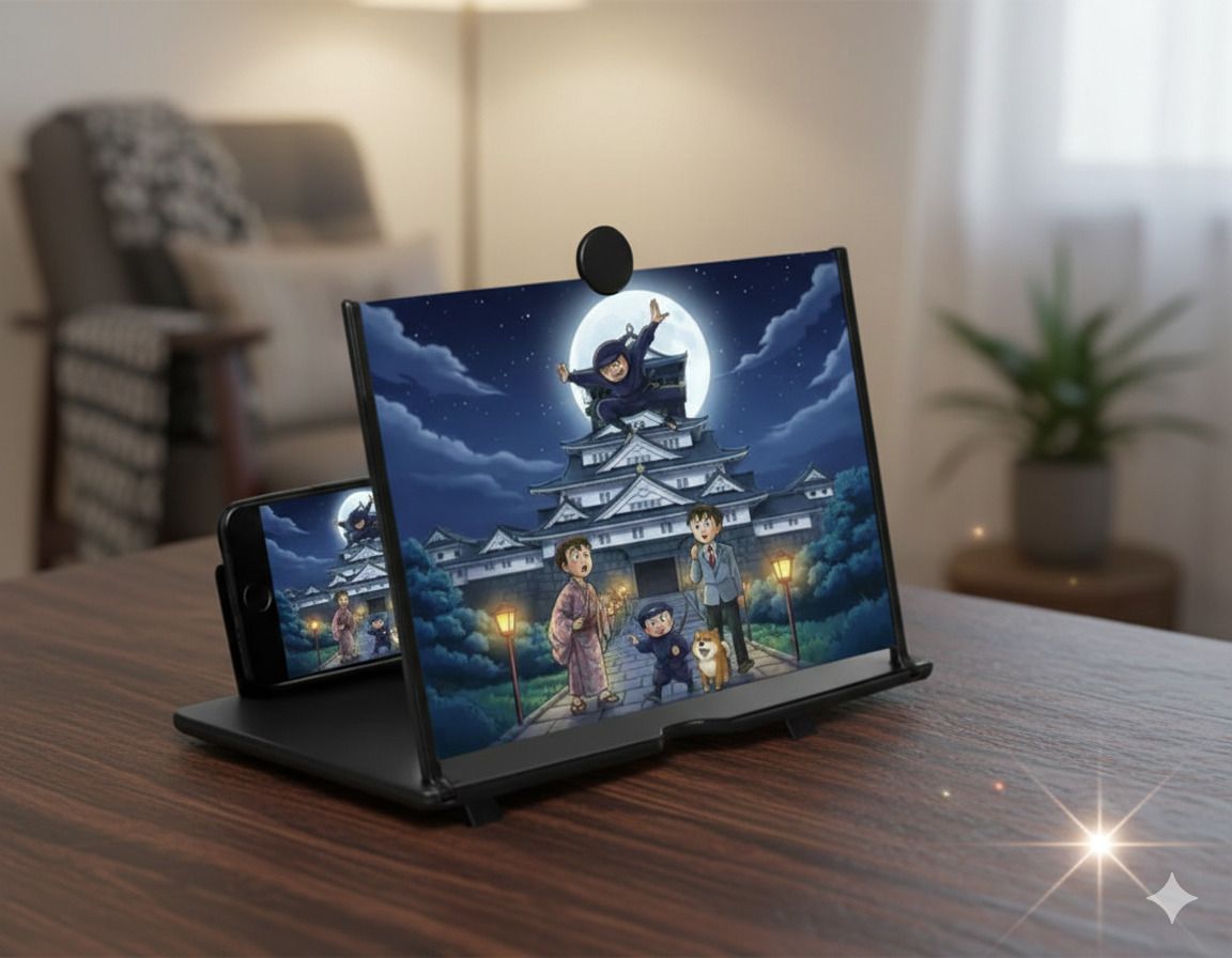 mhalasacreation 12 inch 3D HD Mobile Screen Magnifier for All Smartphones Foldable Phone Screen Amp FA Screen Expander Phone-image-38