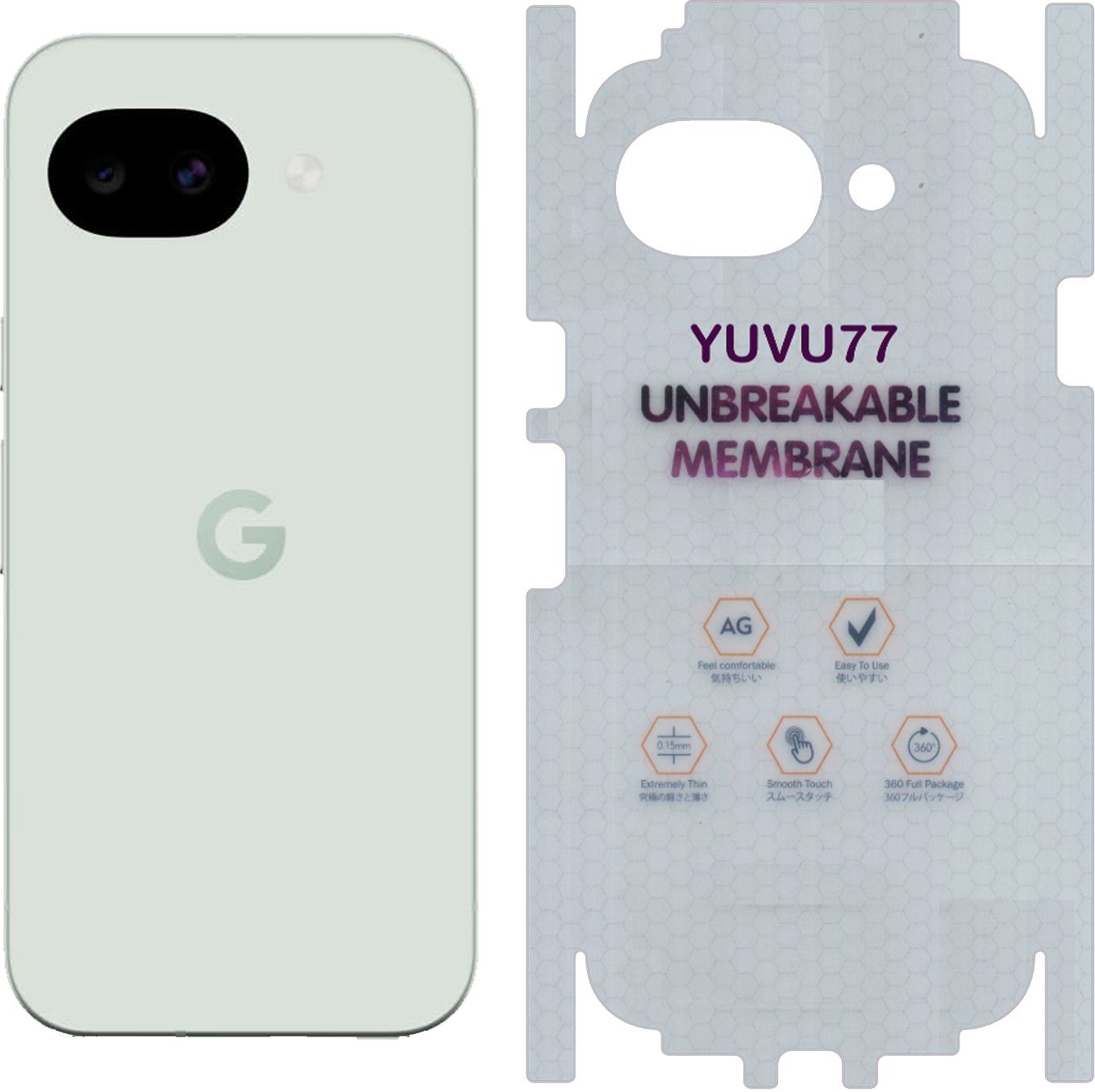 yuvu77 Back Screen Guard for Google Pixel 10A 5G, Membrane with 360 coverage, unbreakable membrane-image-34