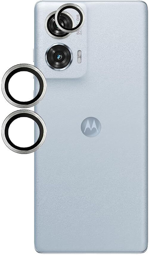 PROZZILE Back Camera Lens Glass Protector for Motorola G85, Individual Metal Ring Tempered Glass Lens Cover-image-47