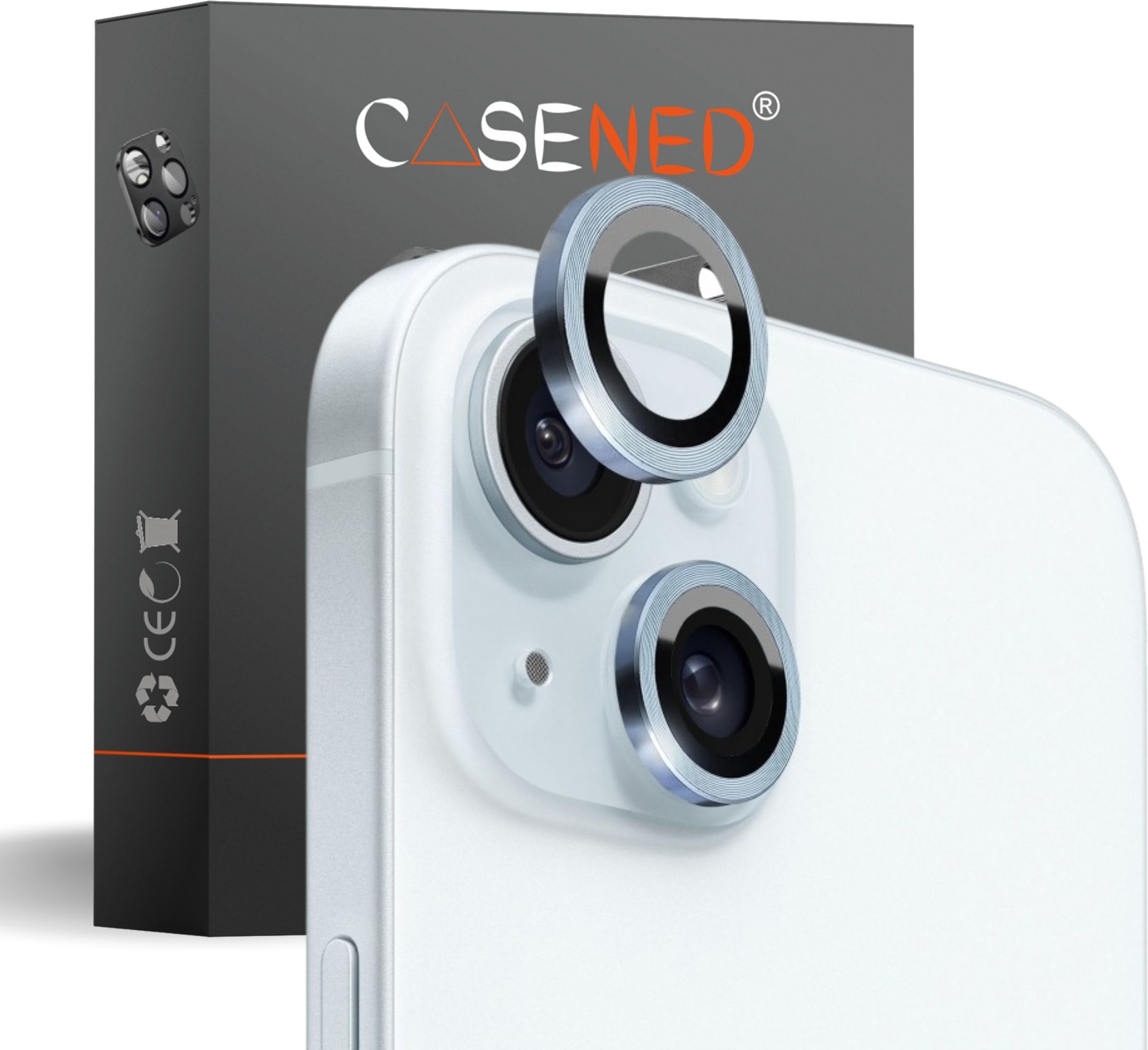 CASENED Camera Lens Protector for Apple iPhone 15 / iPhone 15 Plus