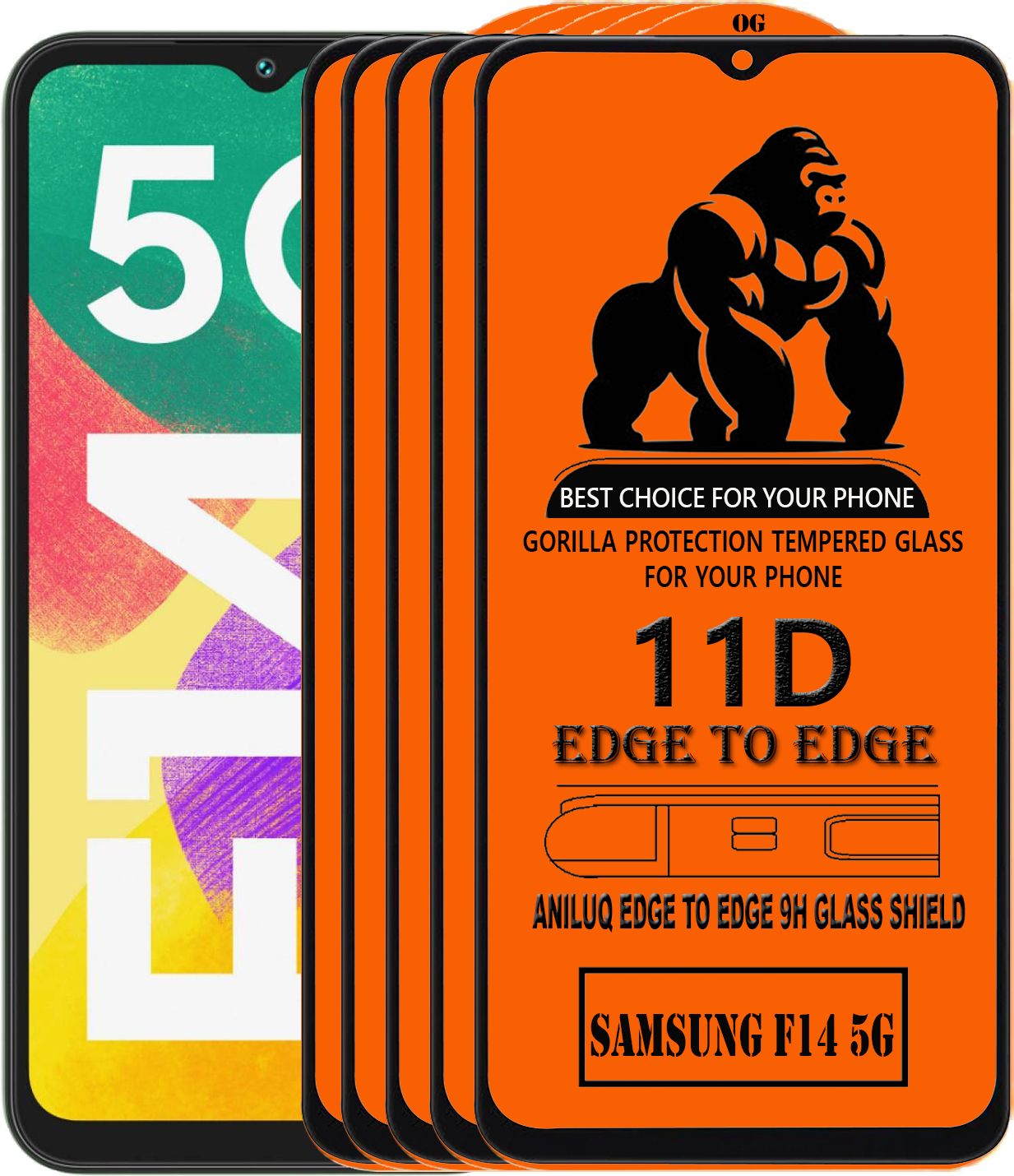 ANILUQ Edge To Edge Screen Guard for SAMSUNG F14 5G-image-16