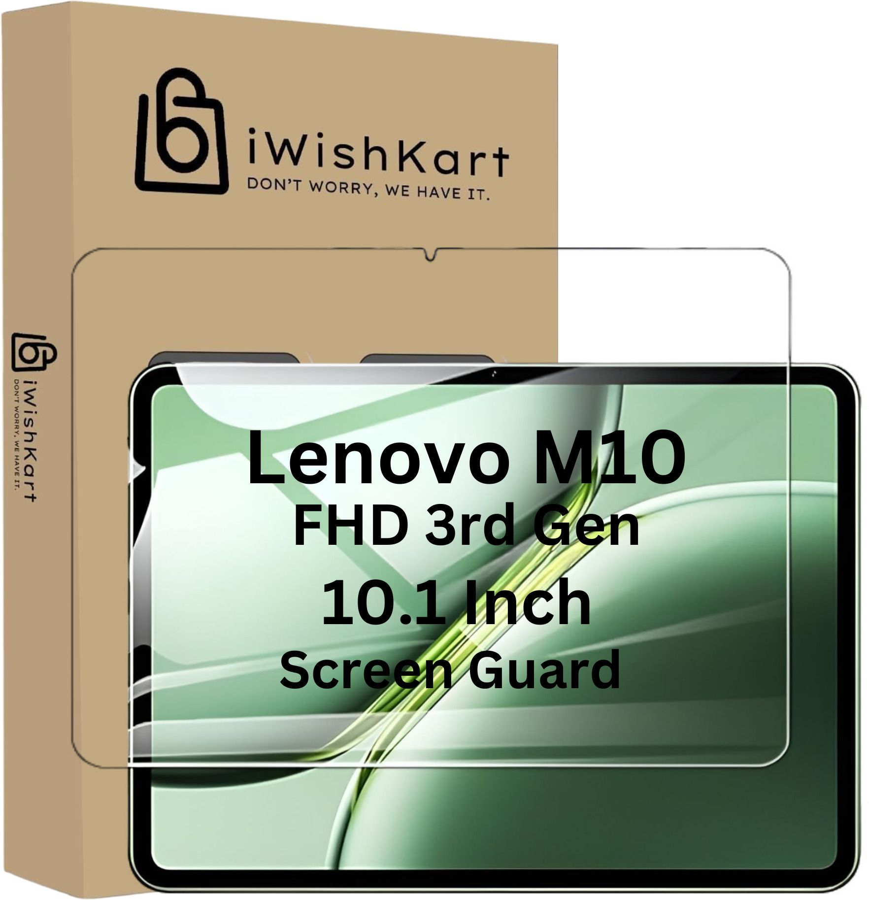 iWishKart Tempered Glass Guard for Lenovo Tab M10 10.1 Inch, FHD 3rd Gen (T328), Premium Military grade Edge to Edge Premium gorilla temper / tg black glass screenguard with Self Installation Guide - Wet & Dry wipes, Dust Absorber [With Warranty] tab / tablet ka gilas cover | Premium Accessories-image-29
