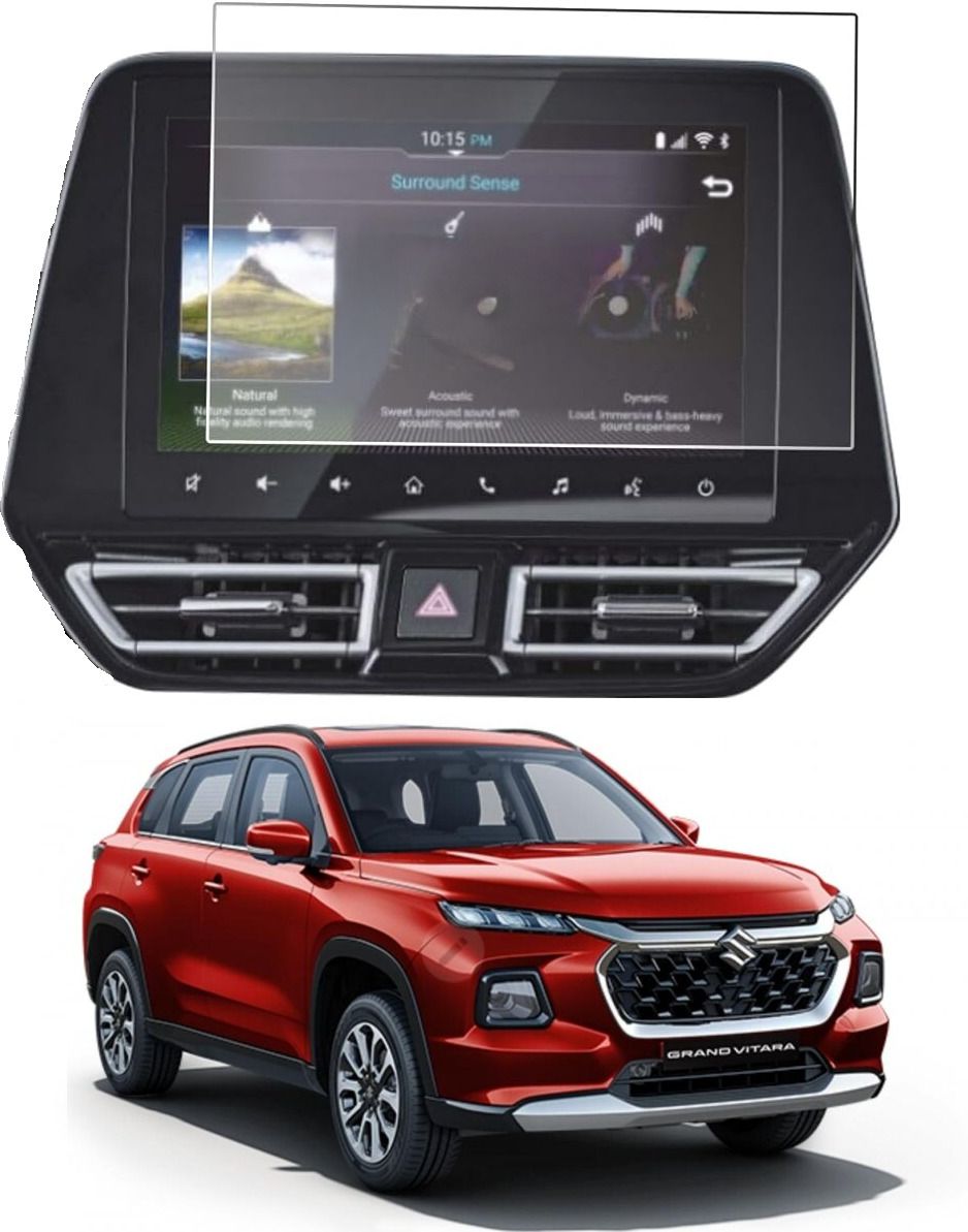 KACA Edge To Edge Tempered Glass for Company Fitted, Maruti Suzuki Grand Vitara Zeta Plus Dual Tone Intelligent Hybrid eCVT Smartplay Pro+ Car Dashboard Touch Screen (Clear :1)-image-43