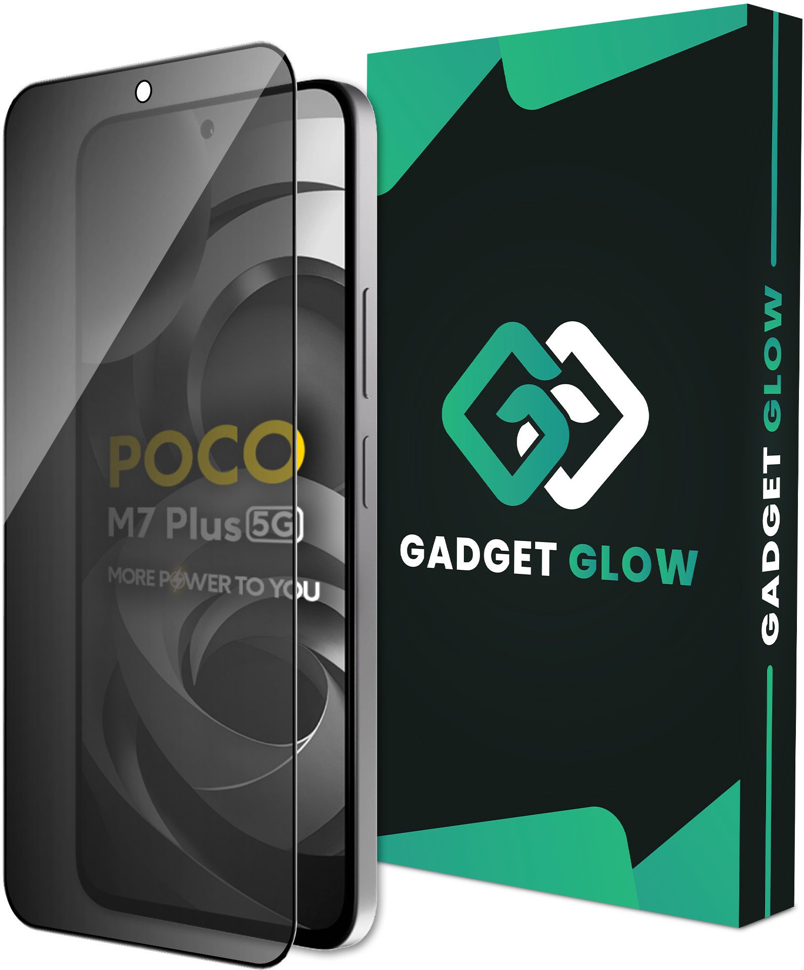 Gadget Glow Edge To Edge Tempered Glass for Poco M7 Plus 5G, Poco M7 Plus, Privacy Anti-Spy Glass-image-13