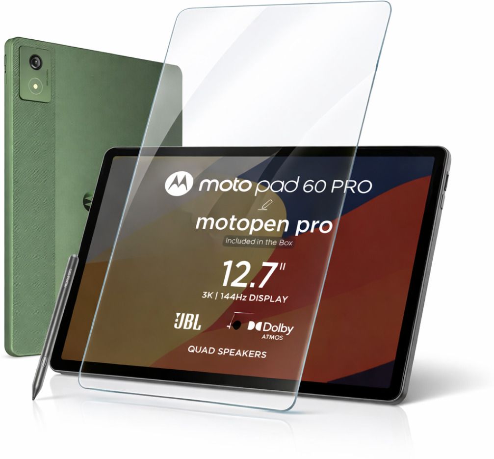 BizzBoxx Edge To Edge Tempered Glass for Motorola / Moto Pad 60 Pro 12.7 Inch, Perfect Fit Premium Gorilla Black Tempered Glass, Military Grade Tablet Glass Protector with Self Installation Guide, Pad 60 pro, 60 pro-image-26