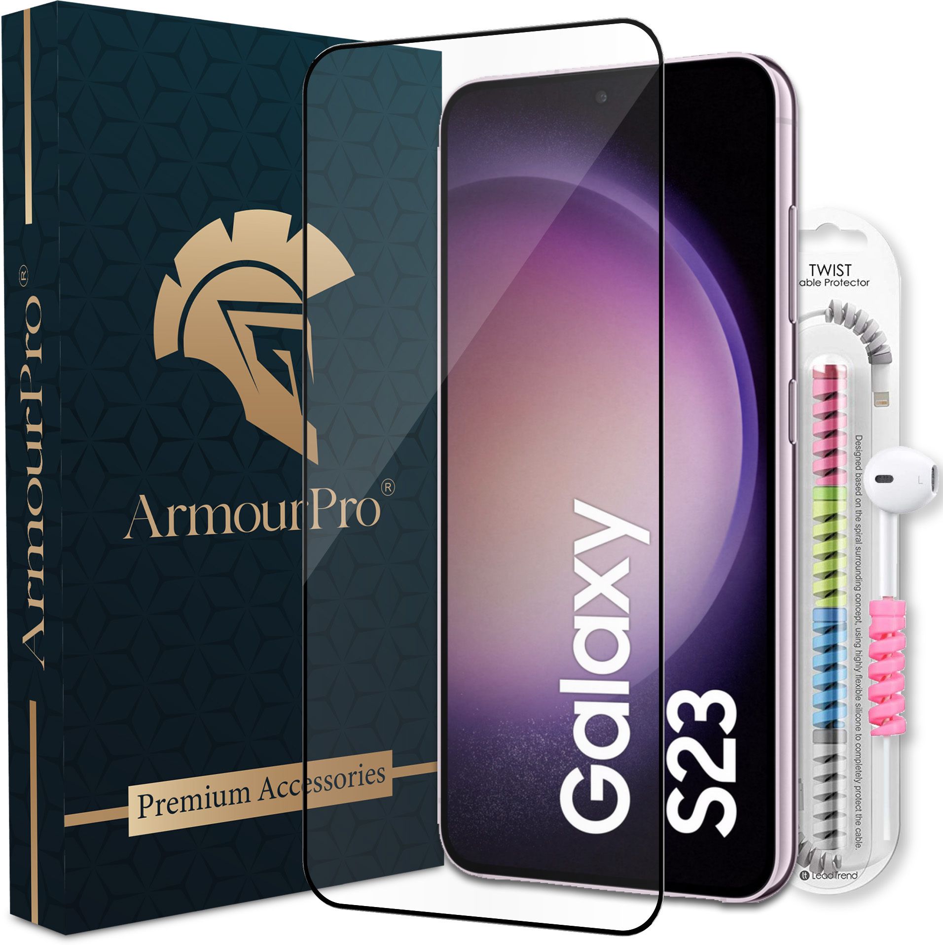 ArmourPro Edge To Edge Tempered Glass for Samsung Galaxy S23 5G, Samsung Galaxy S23, Samsung S23 5G, Samsung S23, Samsung Galaxy S22 5G, Samsung Galaxy S22, Samsung S22 5G, Samsung S22, 1 OG Glass and 1 Cable Protector-image-13