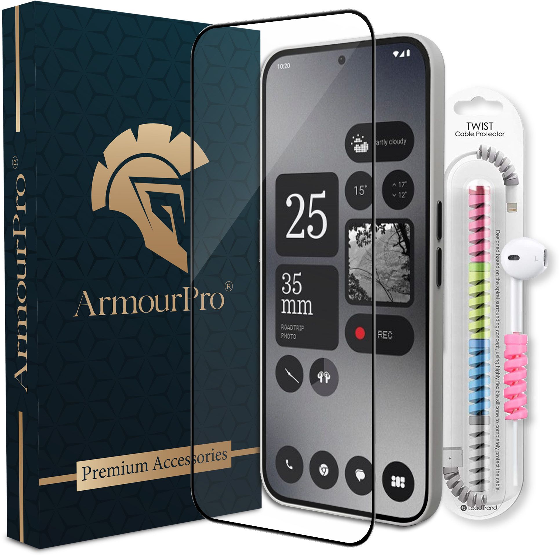ArmourPro Edge To Edge Tempered Glass for Nothing Phone (2A) 5G, Nothing Phone 2A, Nothing Phone (2A) 5G Special Edition, Nothing 2A Special Edition, Nothing 2A 5G, OG Tempered Glass with Cable Protector-image-11