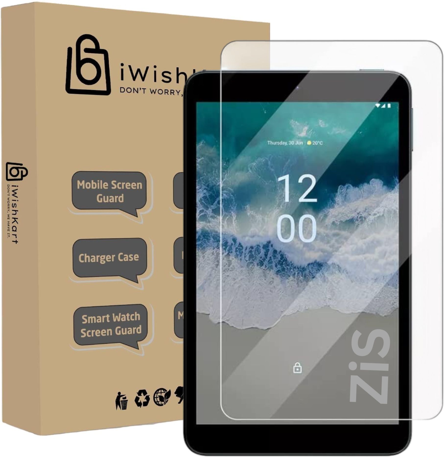 iWishKart Edge To Edge Tempered Glass for Redmi Pad SE 4G 8.7 Inch, Military grade Edge to Edge Premium gorilla temper / tg black glass screenguard with Self Installation Guide - Wet & Dry wipes, Dust Absorber [With Warranty] tab / tablet ka gilas cover, Zis_pk1-image-11