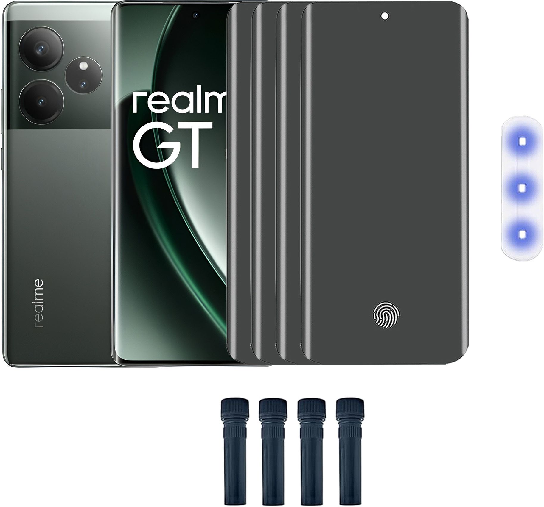 GIFROTECH Edge To Edge Tempered Glass for REALME GT 6 UV UV PRIVACY EDGE TO EDGE FULL SCREEN TEMPERED GLASS-image-42