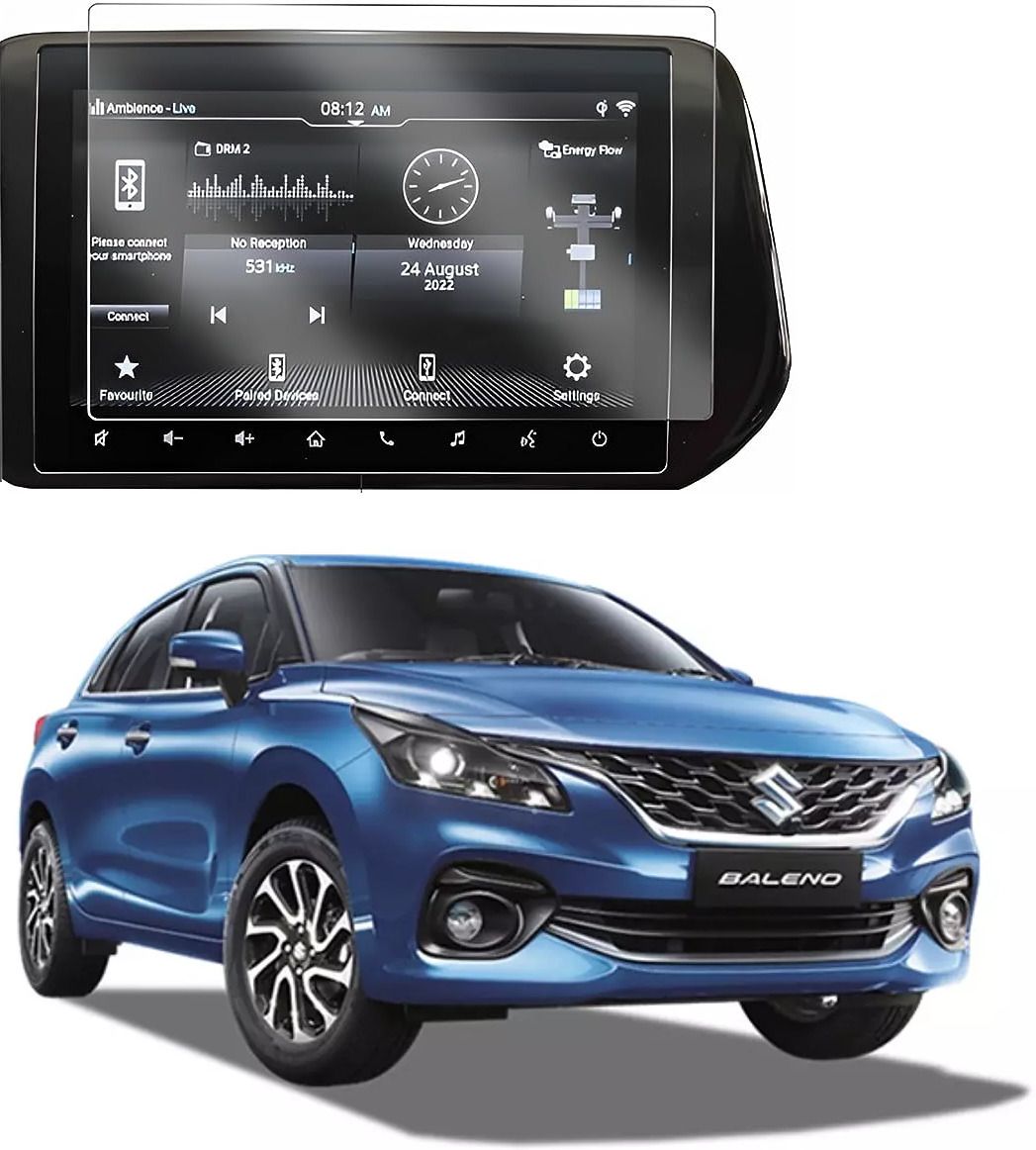 KACA Edge To Edge Tempered Glass for Company Fitted Maruti Suzuki Baleno Alpha (9 inch) (2022-Running) Infotainment / GPS System / Music System / Android System / Carplay System (9H : 1)-image-7