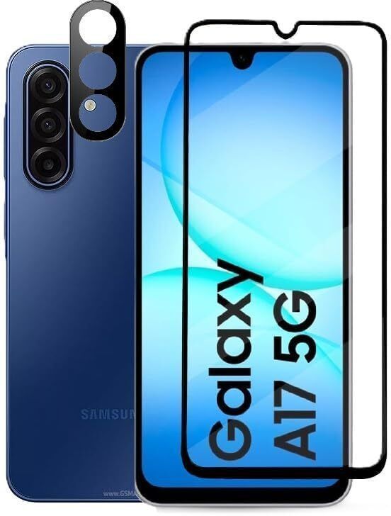 WonReza Edge To Edge Tempered Glass for Samsung A17 5G, Samsung M17 5G, Samsung F17 5G, with Camera Lens Protector-image-23