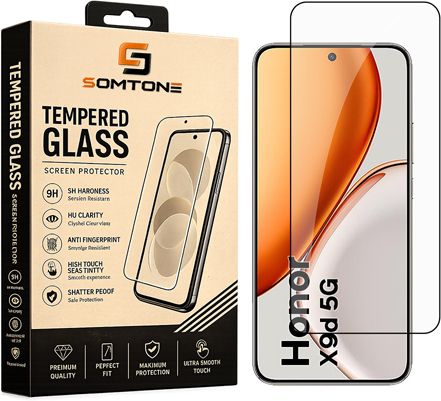 SOMTONE Edge To Edge Tempered Glass for Honor X9d 5G 6.79 FRONT | 9H Hardness | HD Clarity | Anti-Fingerprint | High Touch Sensitivity | Premium Screen Protector Guard-picture-11