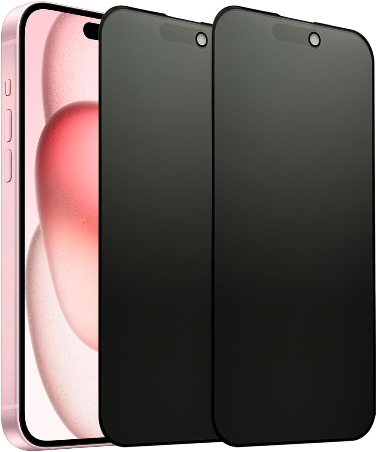Hamz Edge To Edge Tempered Glass for iPhone 15 Matte Privacy Glass Protector-image-36