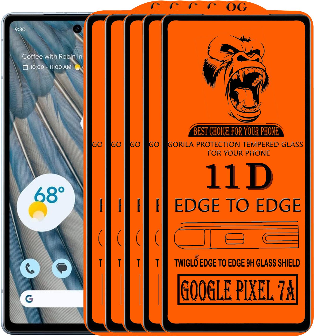 TWIGLO Edge To Edge Tempered Glass for GOOGLE PIXEL 7A-image-12